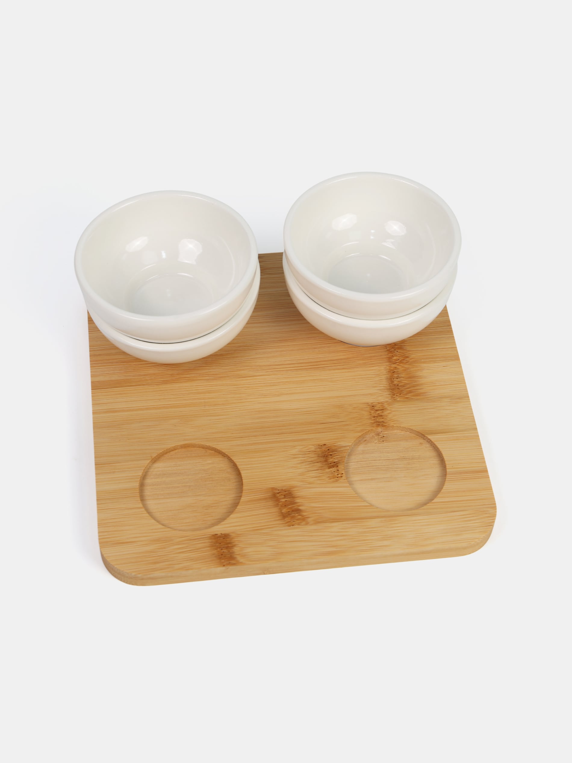 Sinsay - Δίσκος σερβιρίσματος με τέσσερα μπολάκια - μπεζ φωτογραφία