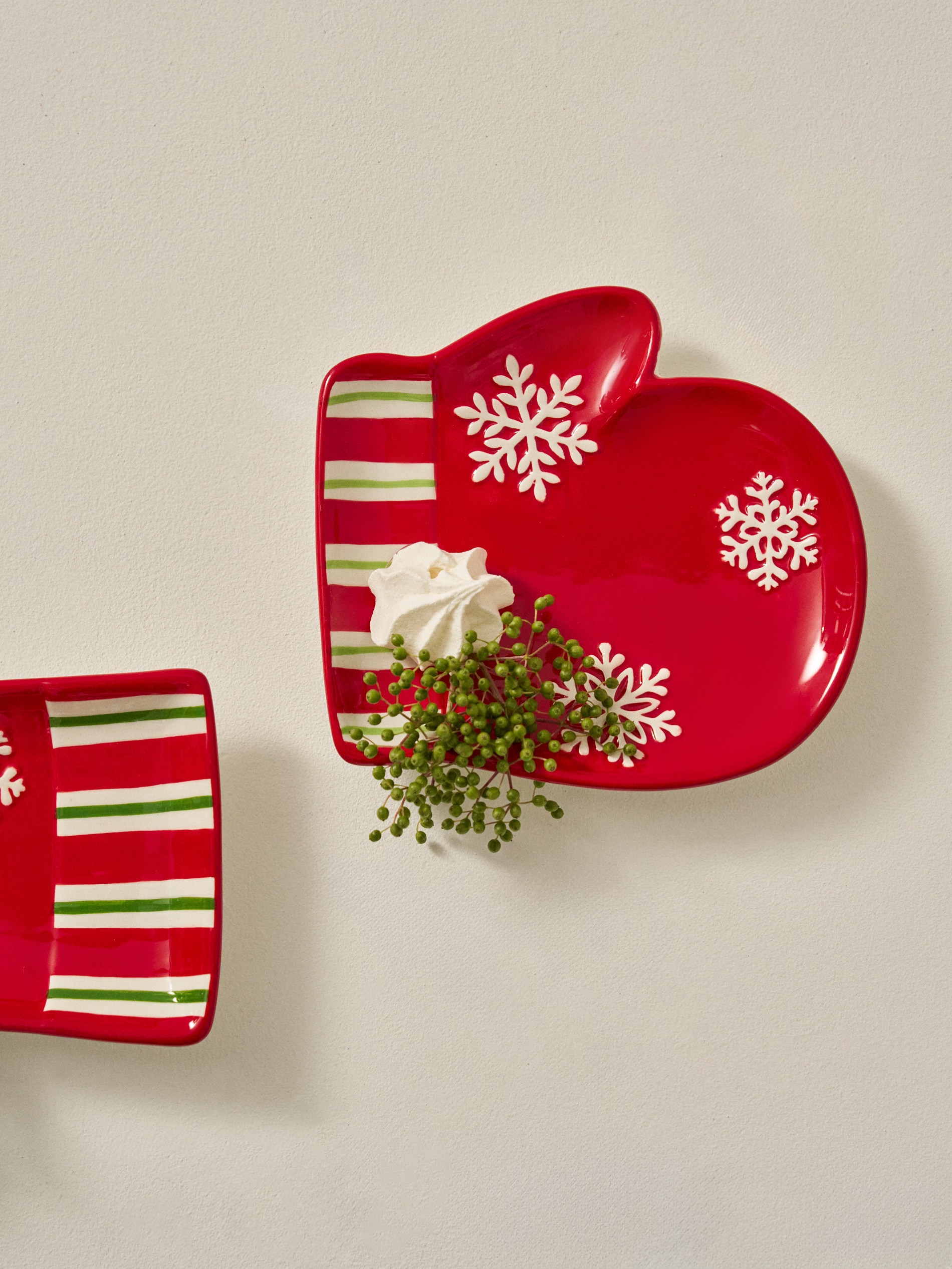 Sinsay - Πιατέλα σε σχήμα γαντιού με χειμερινό μοτίβο - κοκκινο φωτογραφία