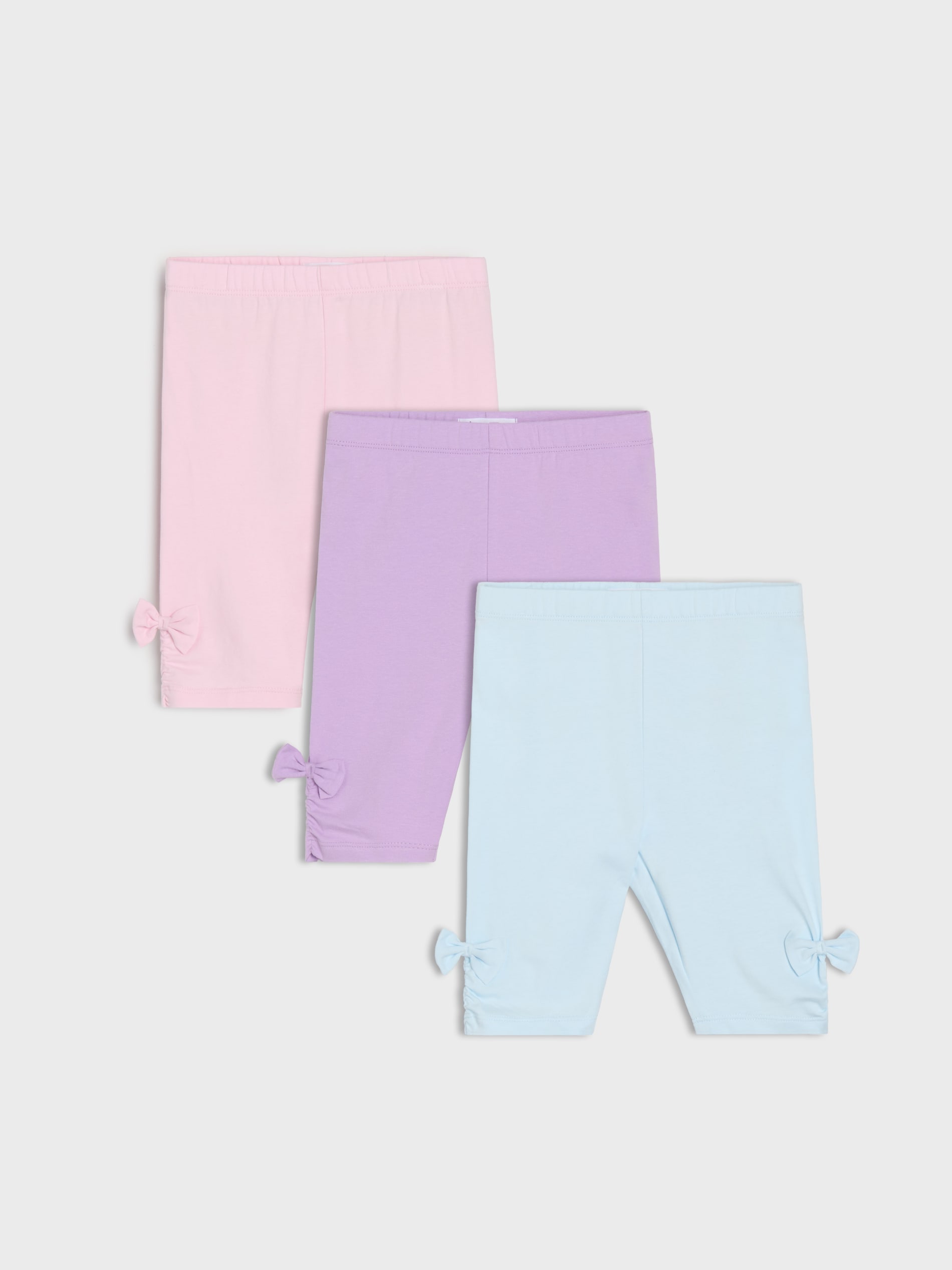 Sinsay - Krótkie legginsy z ozdobnymi kokardami 3 pack - wielobarwny
