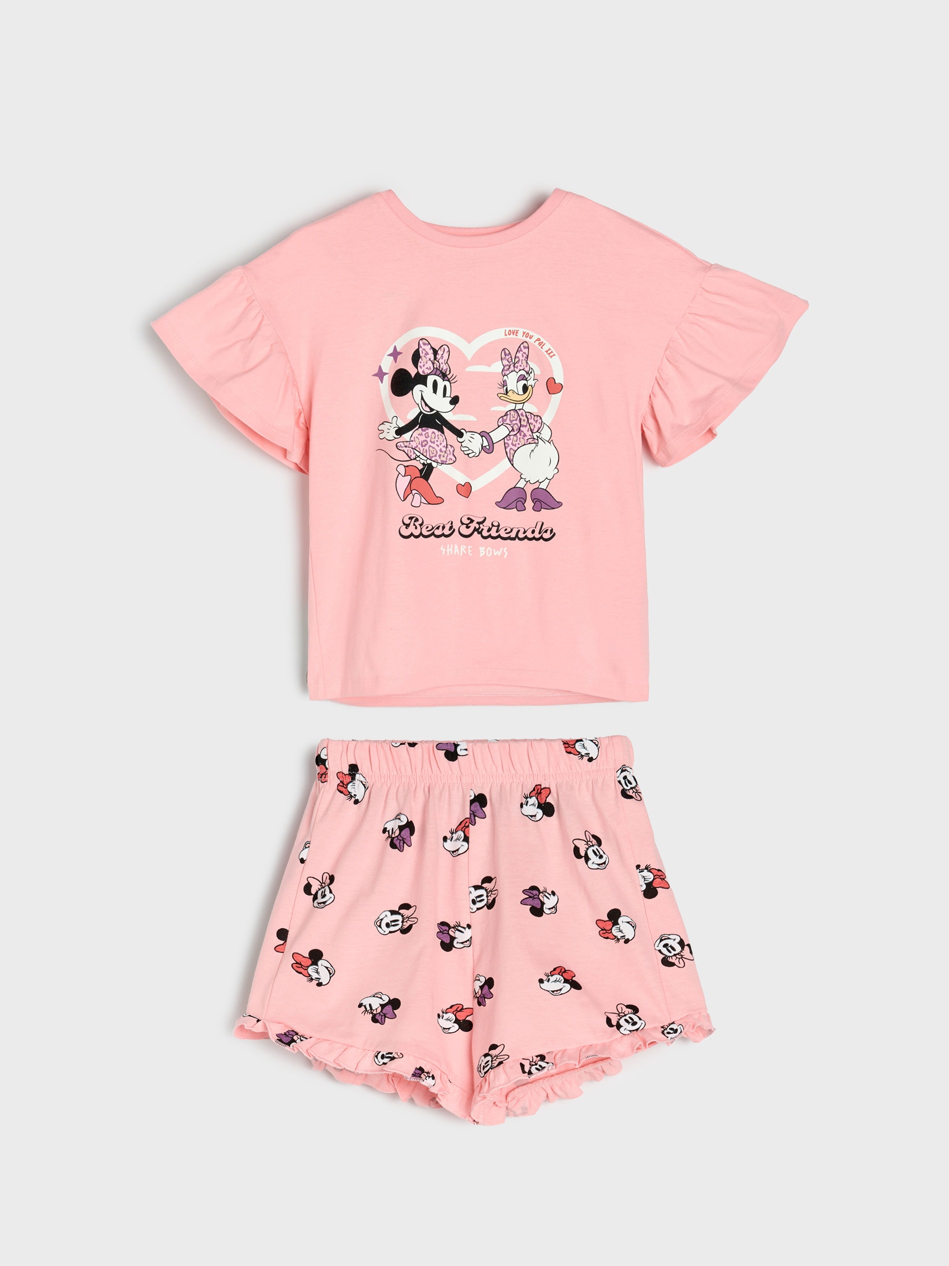Sinsay - Piżama dwuczęściowa Minnie Mouse - różowy