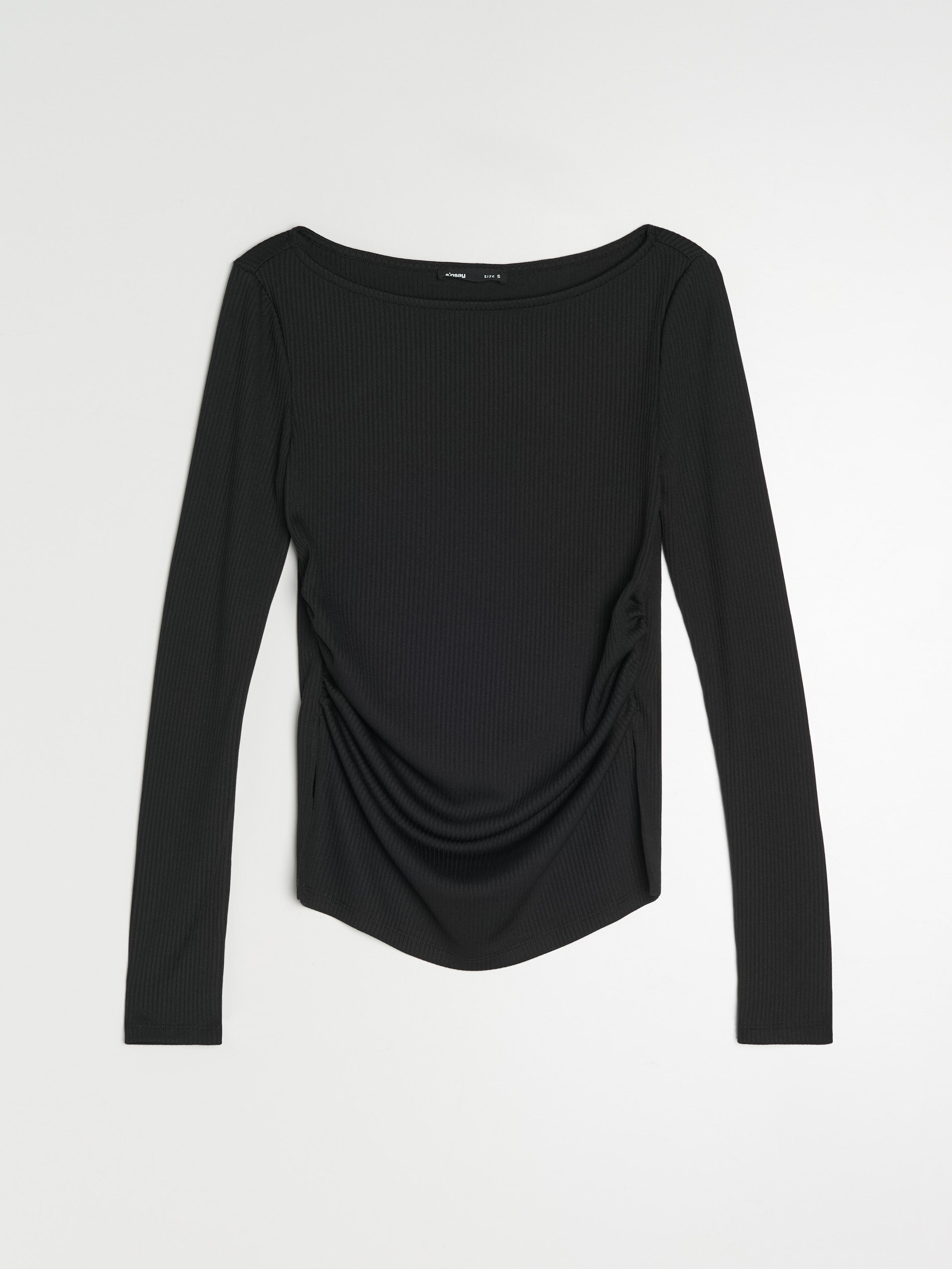 Sinsay - Ριμπ μπλούζα - μαυρο φωτογραφία