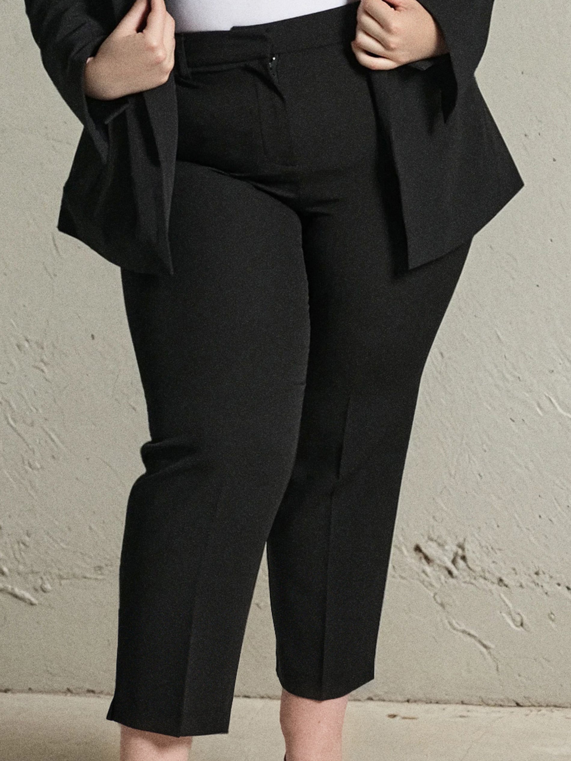 Sinsay - Eleganckie spodnie w kant PLUS SIZE - czarny