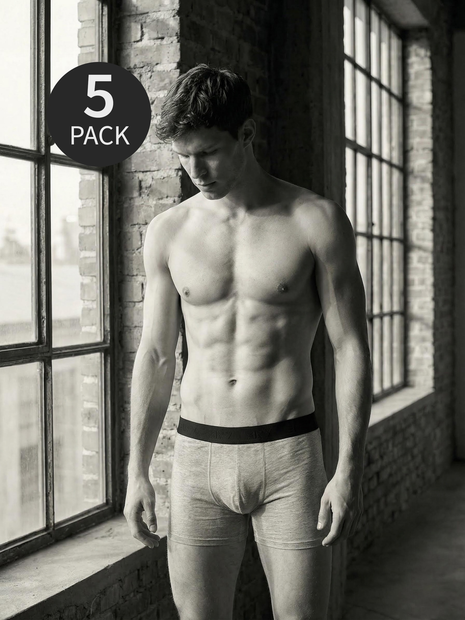 Sinsay - Bawełniane bokserki Long 5 pack - wielobarwny