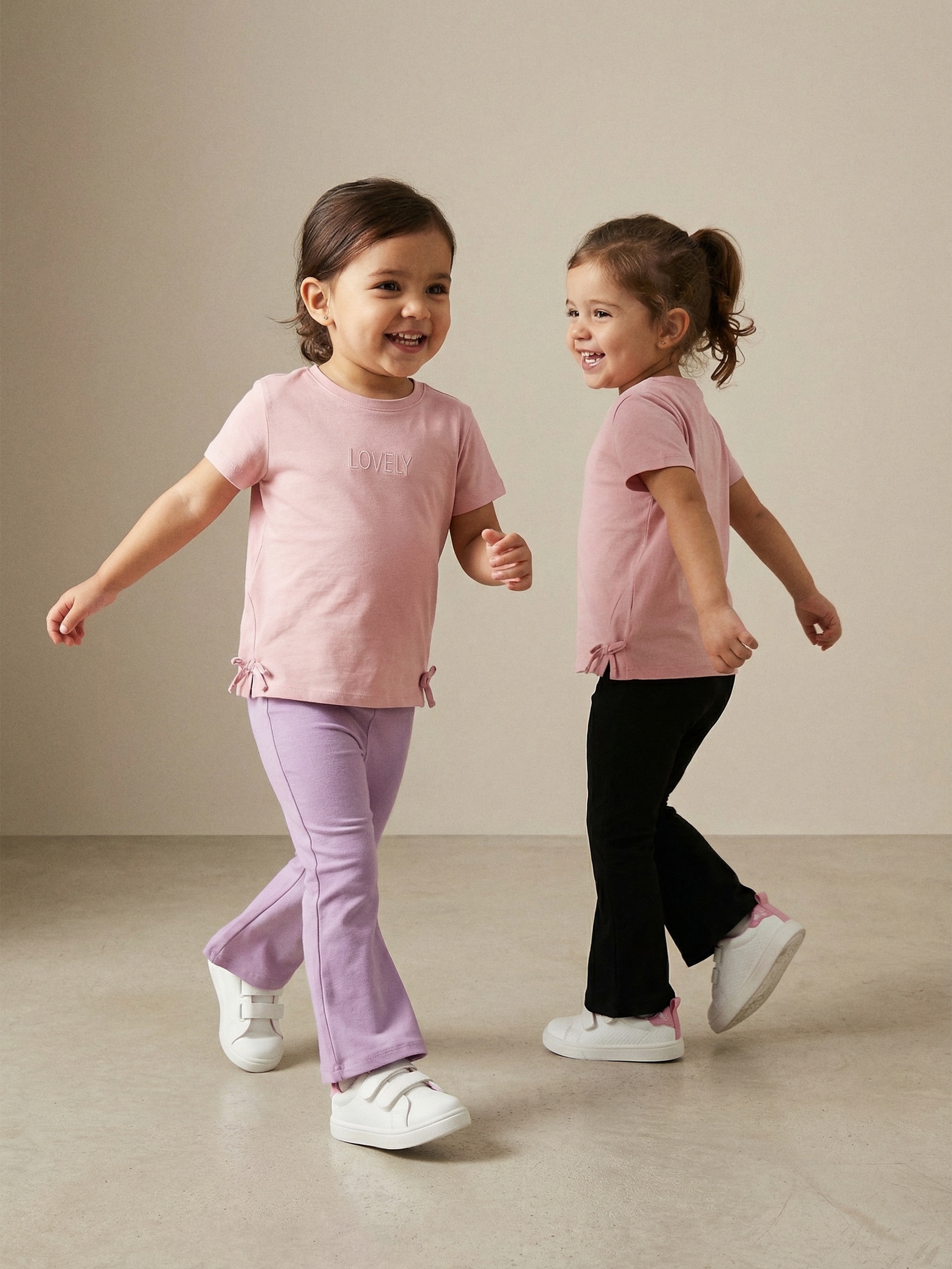 Sinsay - Bawełniane spodnie flare 2 pack - wielobarwny