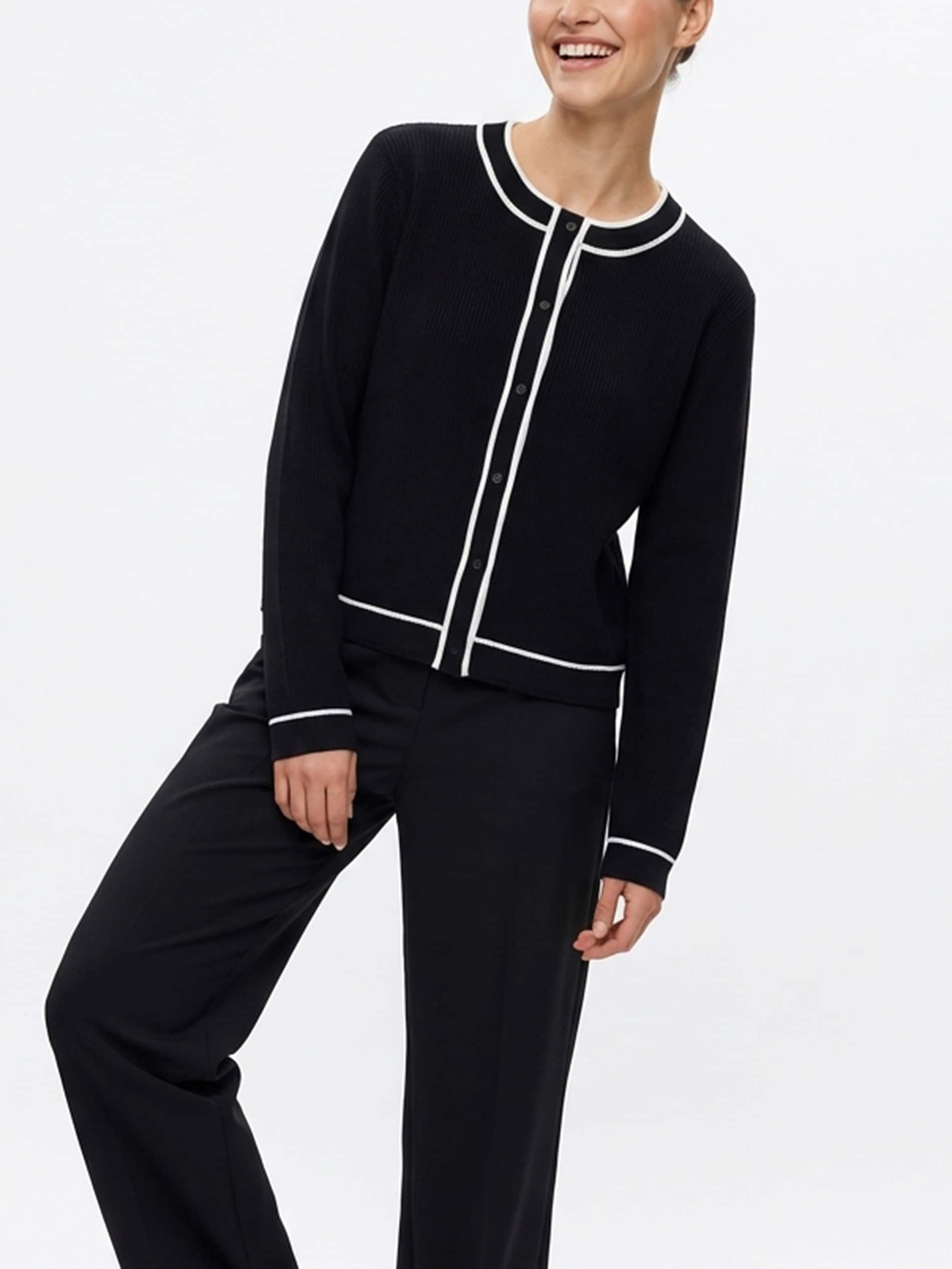 Sinsay - Kardigan z kontrastową lamówką - czarny