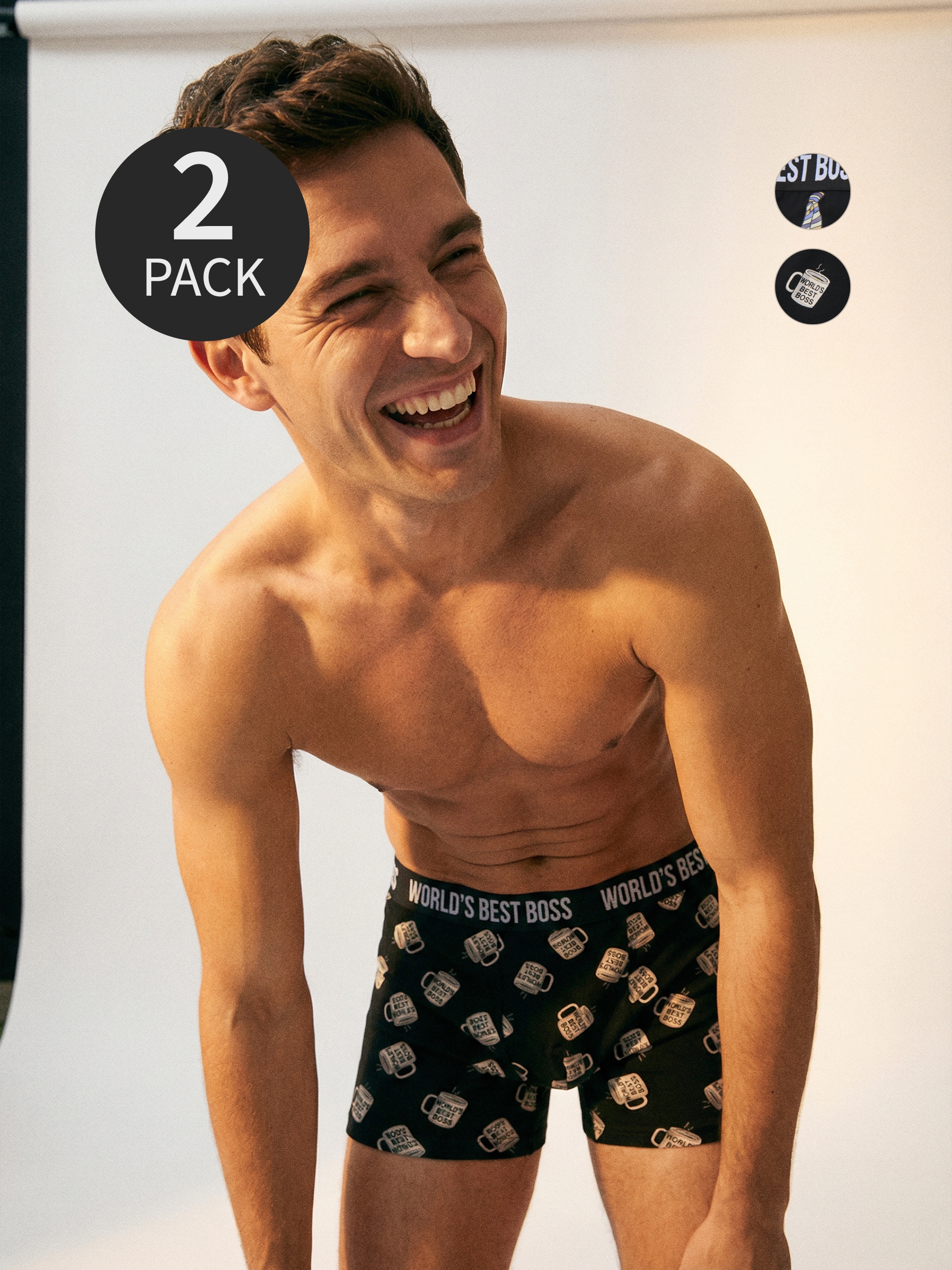 Sinsay - Bokserki classic 2 pack The Office - wielobarwny