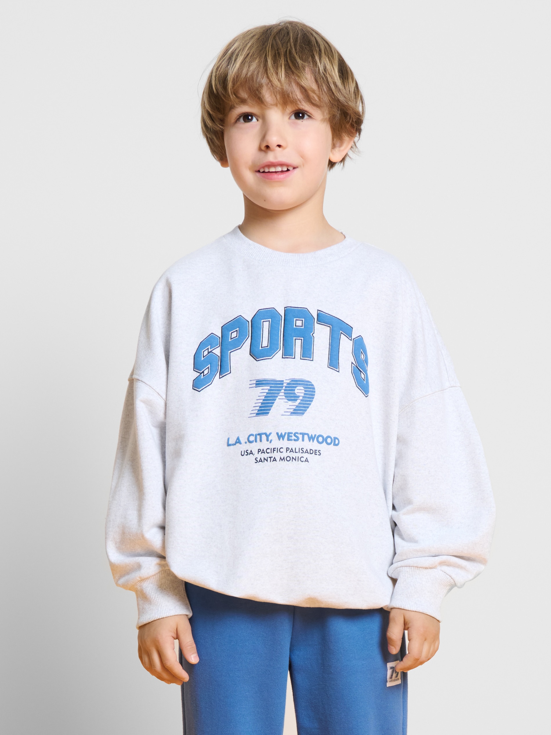 Sinsay - Σετ με φούτερ και παντελόνι - λουλακι φωτογραφία