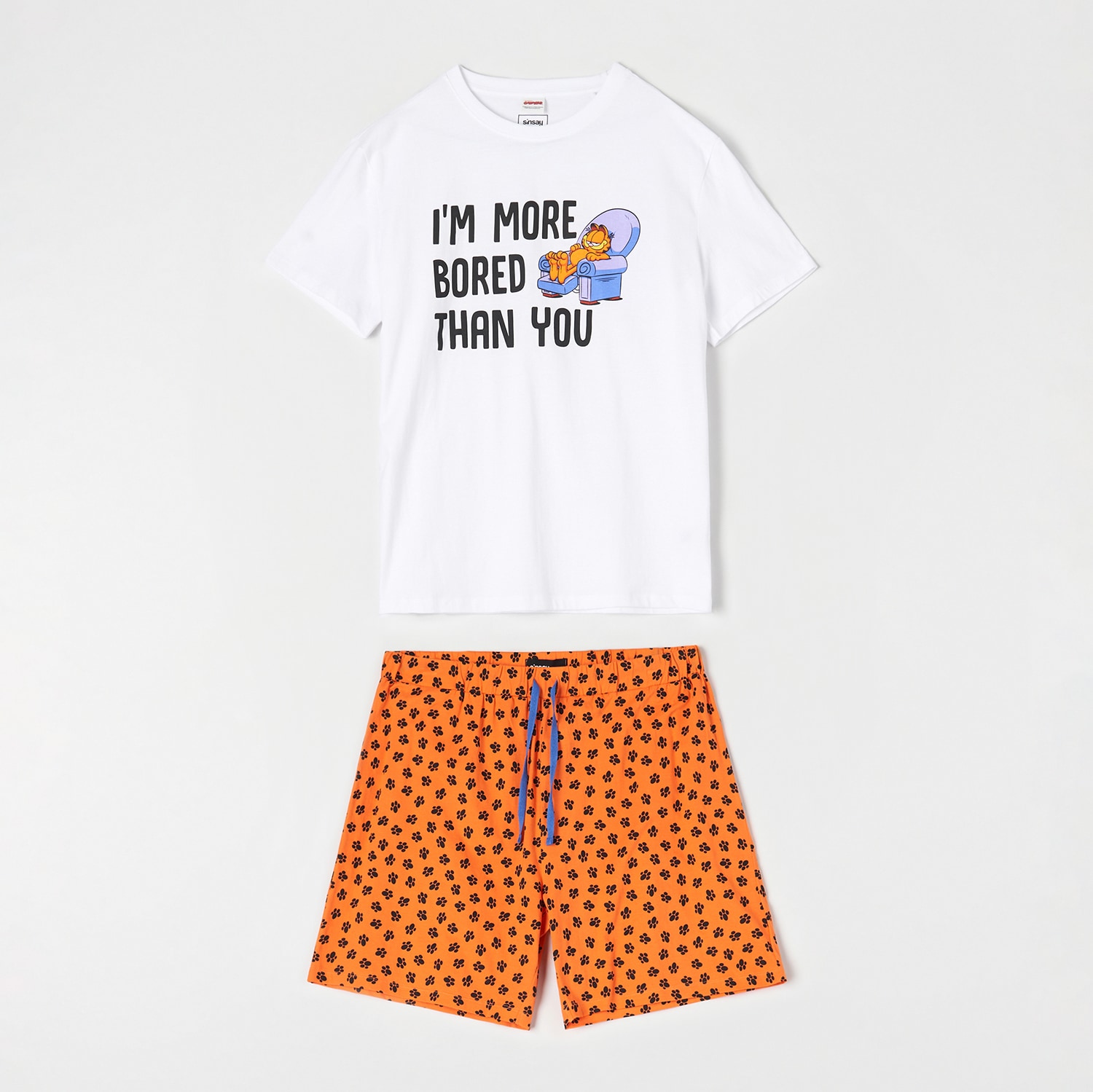E-shop Sinsay - Bavlnené pyžamo Garfield - Ružová