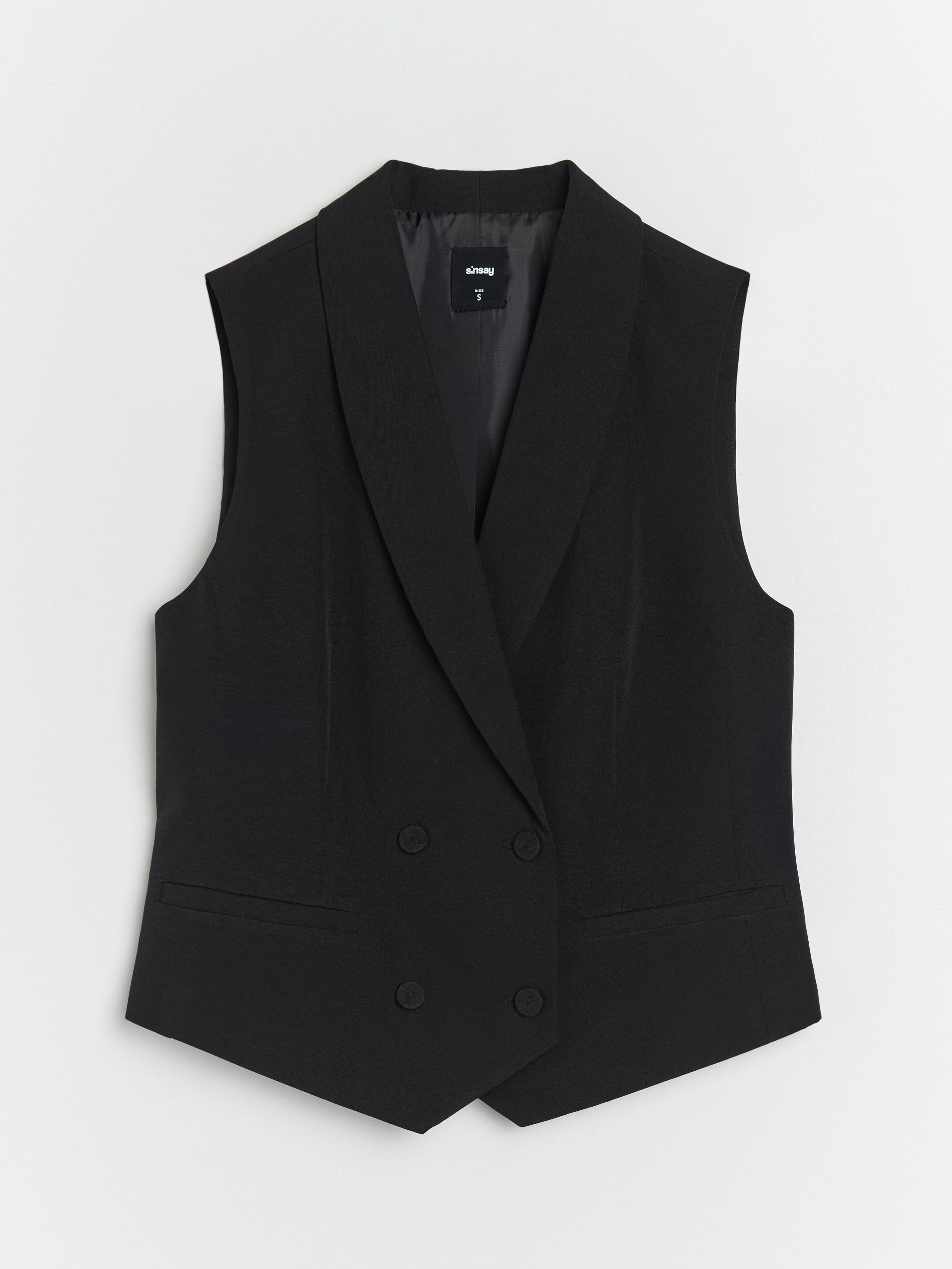 Sinsay - Διπλό γιλέκο κοστουμιού - μαυρο φωτογραφία