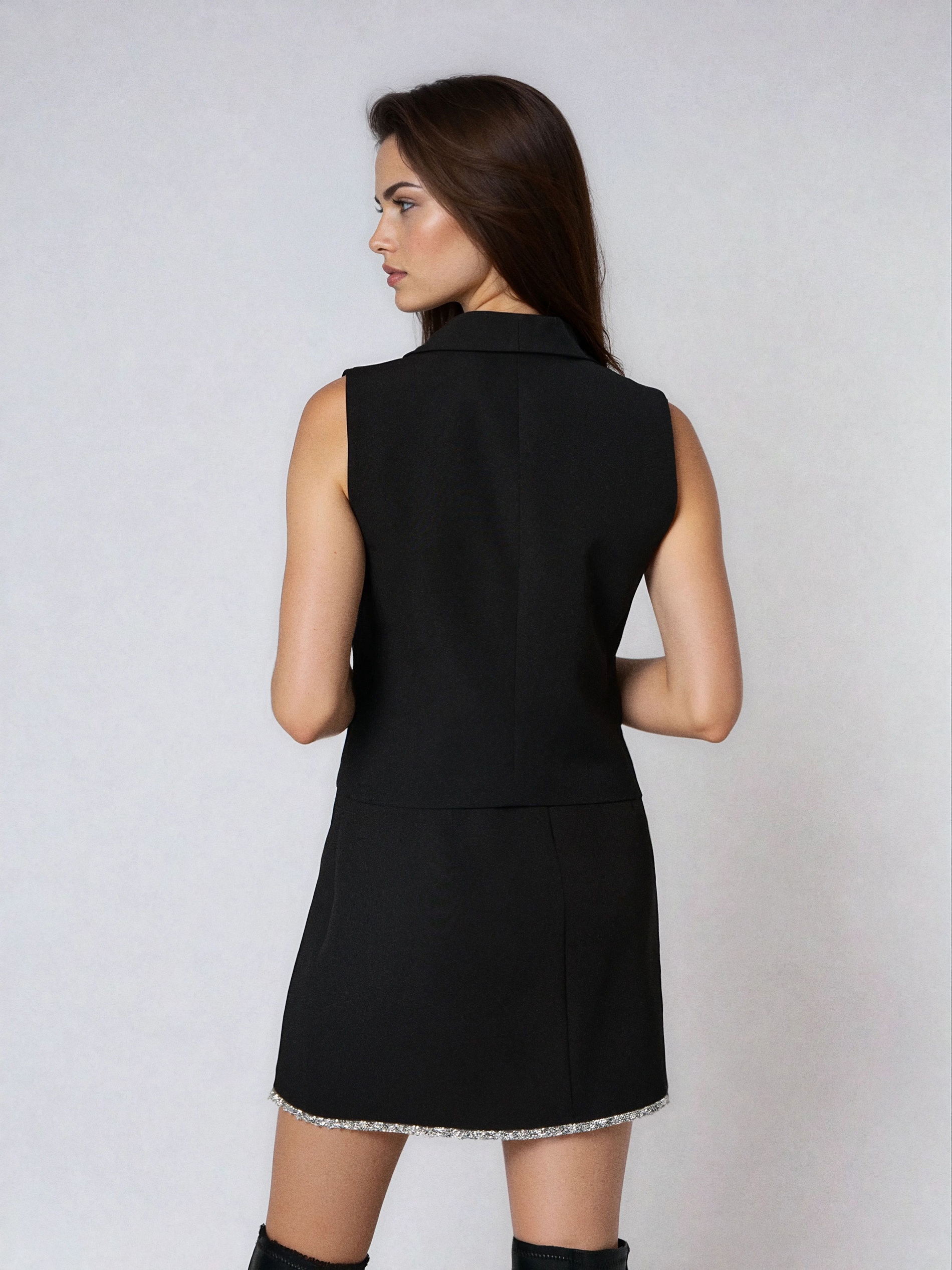 Sinsay - Διπλό γιλέκο κοστουμιού - μαυρο φωτογραφία