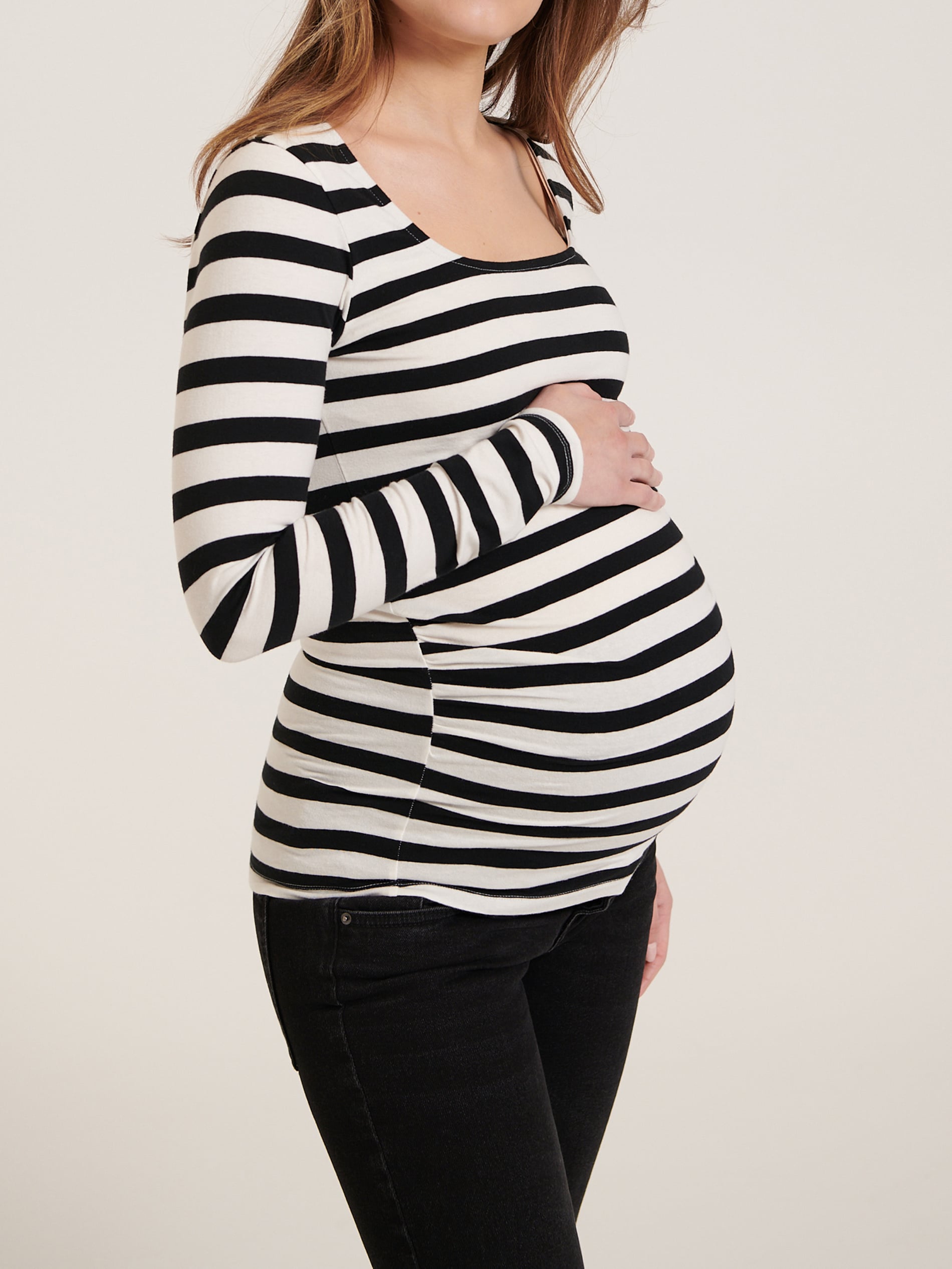 Sinsay - Μπλούζα εγκυμοσύνης με ρίγες και μακριά μανίκια - πολυχρωμο φωτογραφία