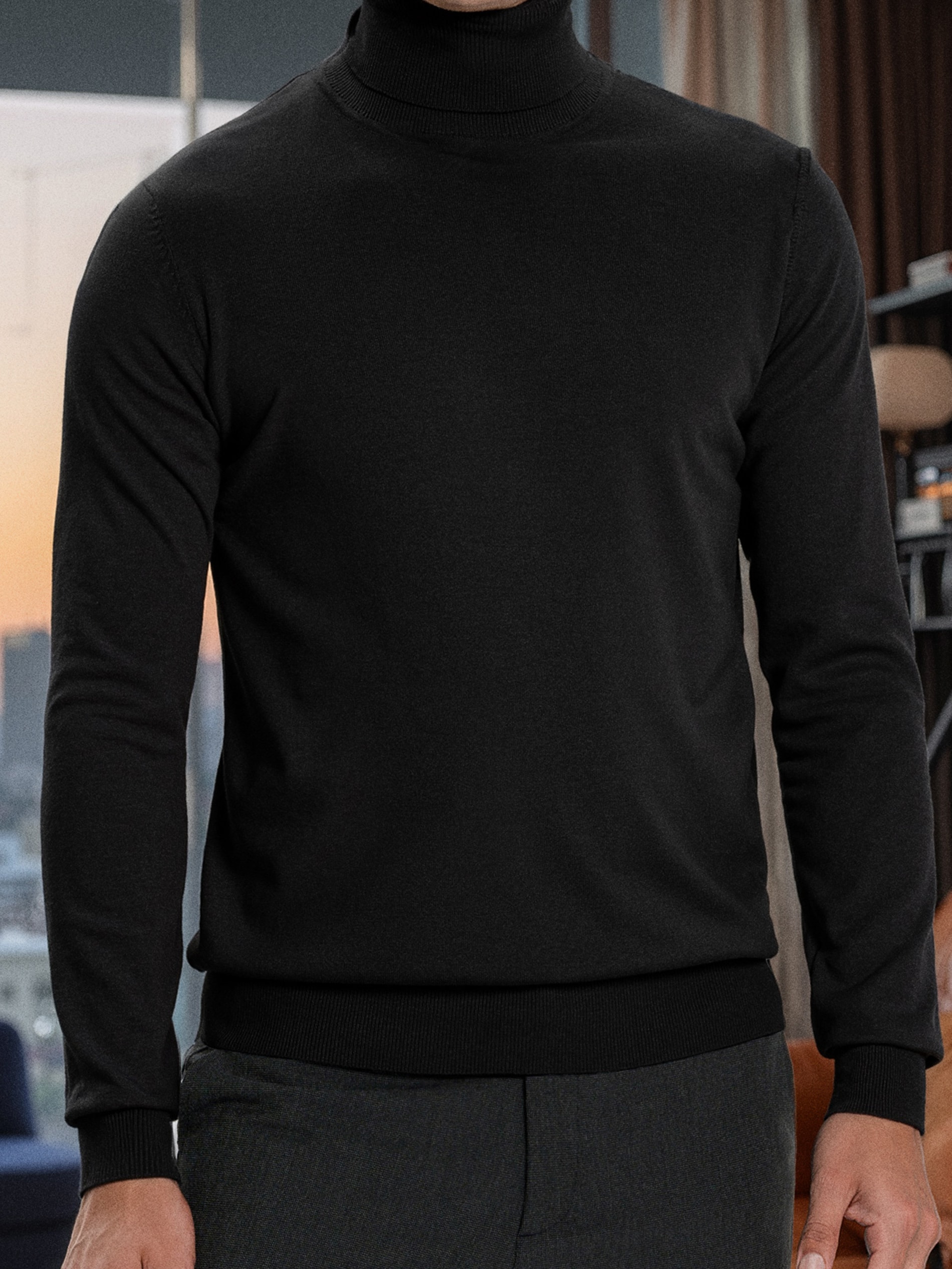 Sinsay - Klasyczny golf - czarny