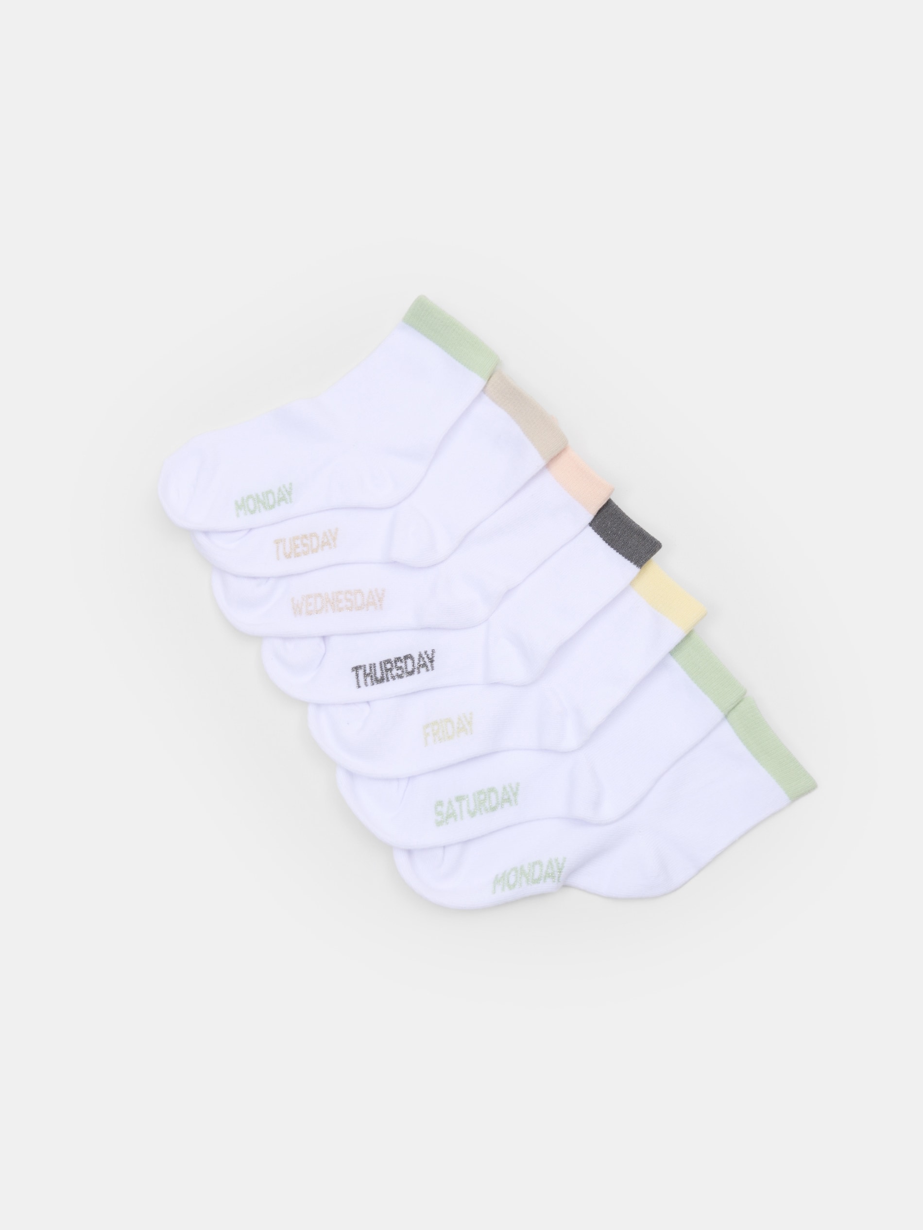Sinsay - Bawełniane skarpetki 7 pack - biały