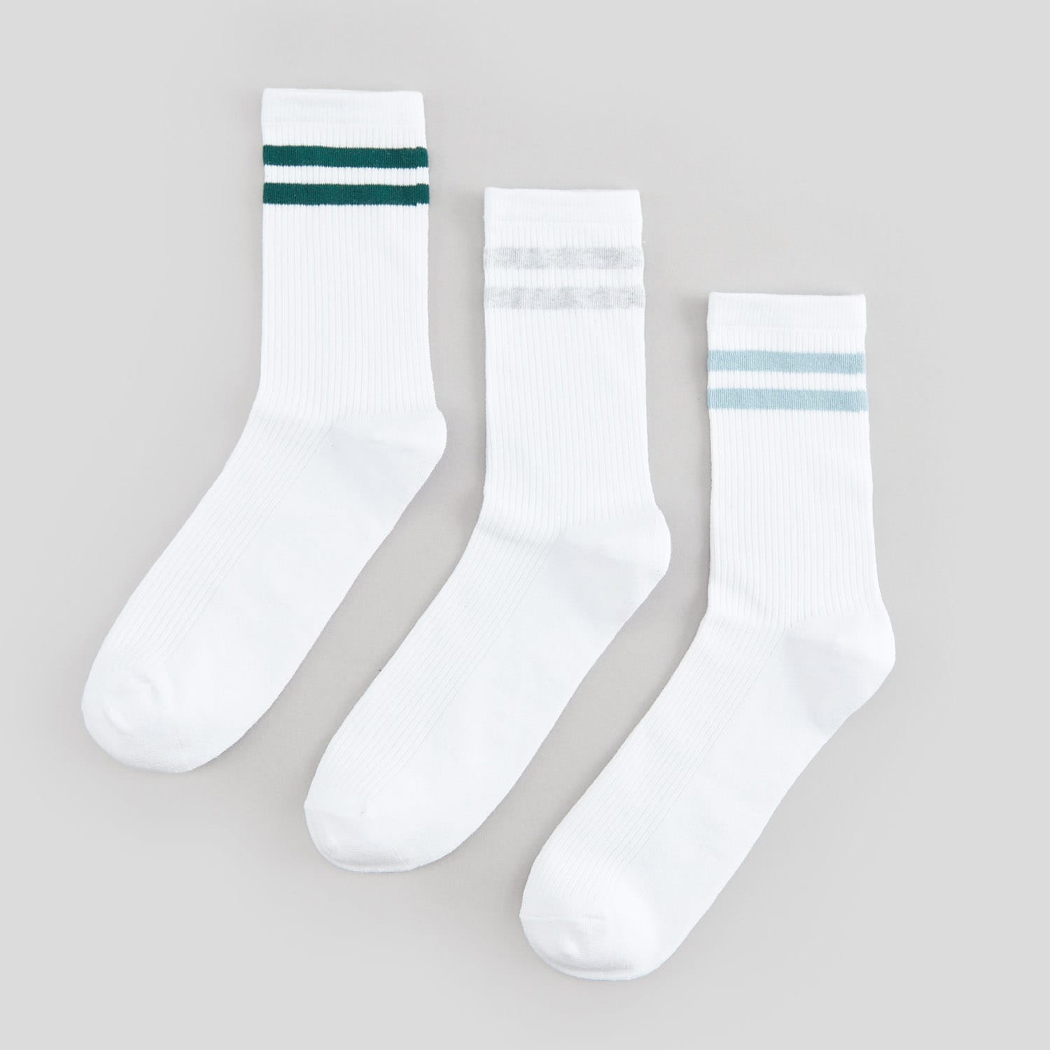 Levně Sinsay - Sada 3 párů ponožek - Bílá