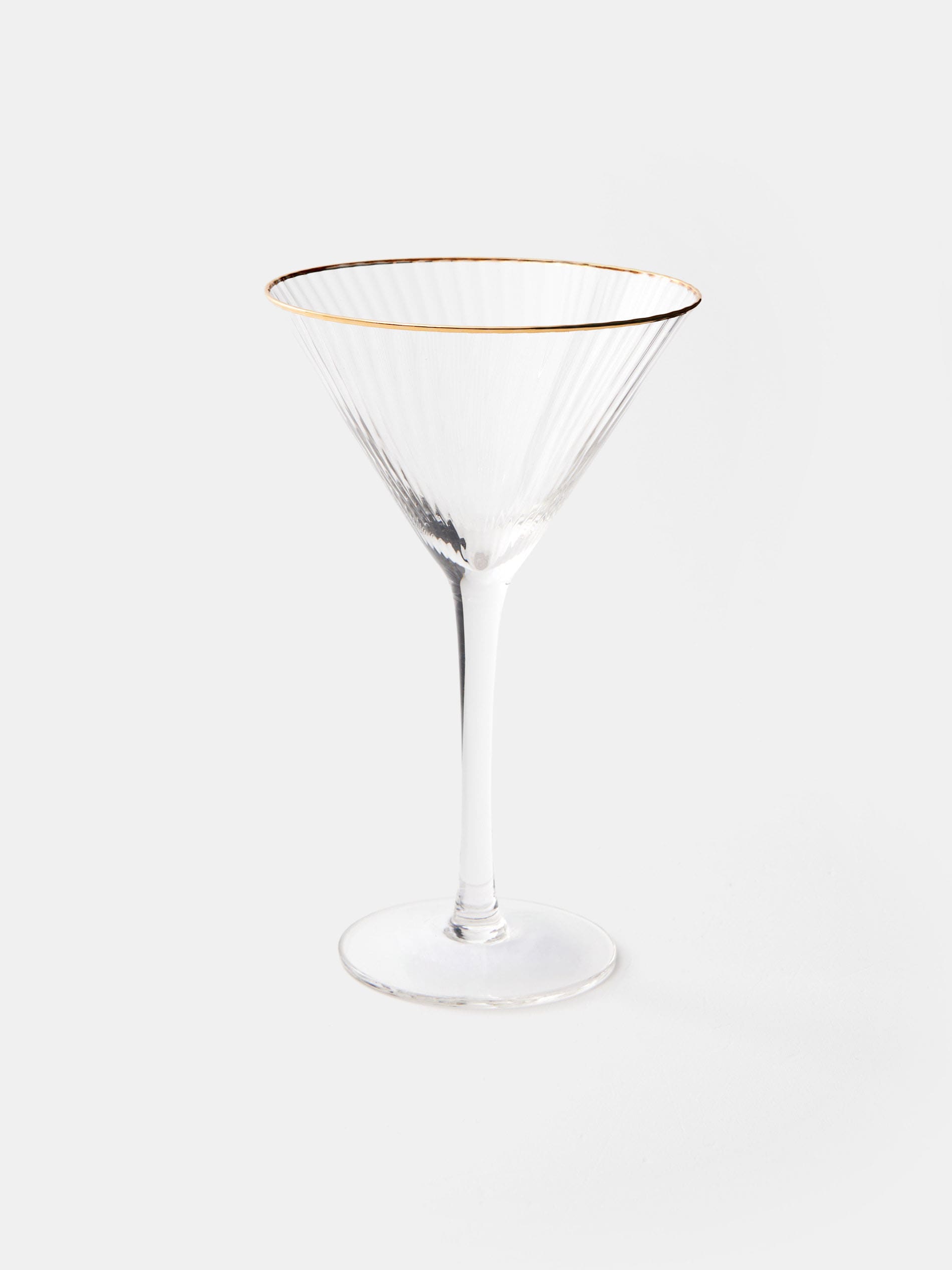 Sinsay - Ποτήρι κοκτέιλ με αυλακώσεις και χρυσό περίγραμμα - λευκο φωτογραφία