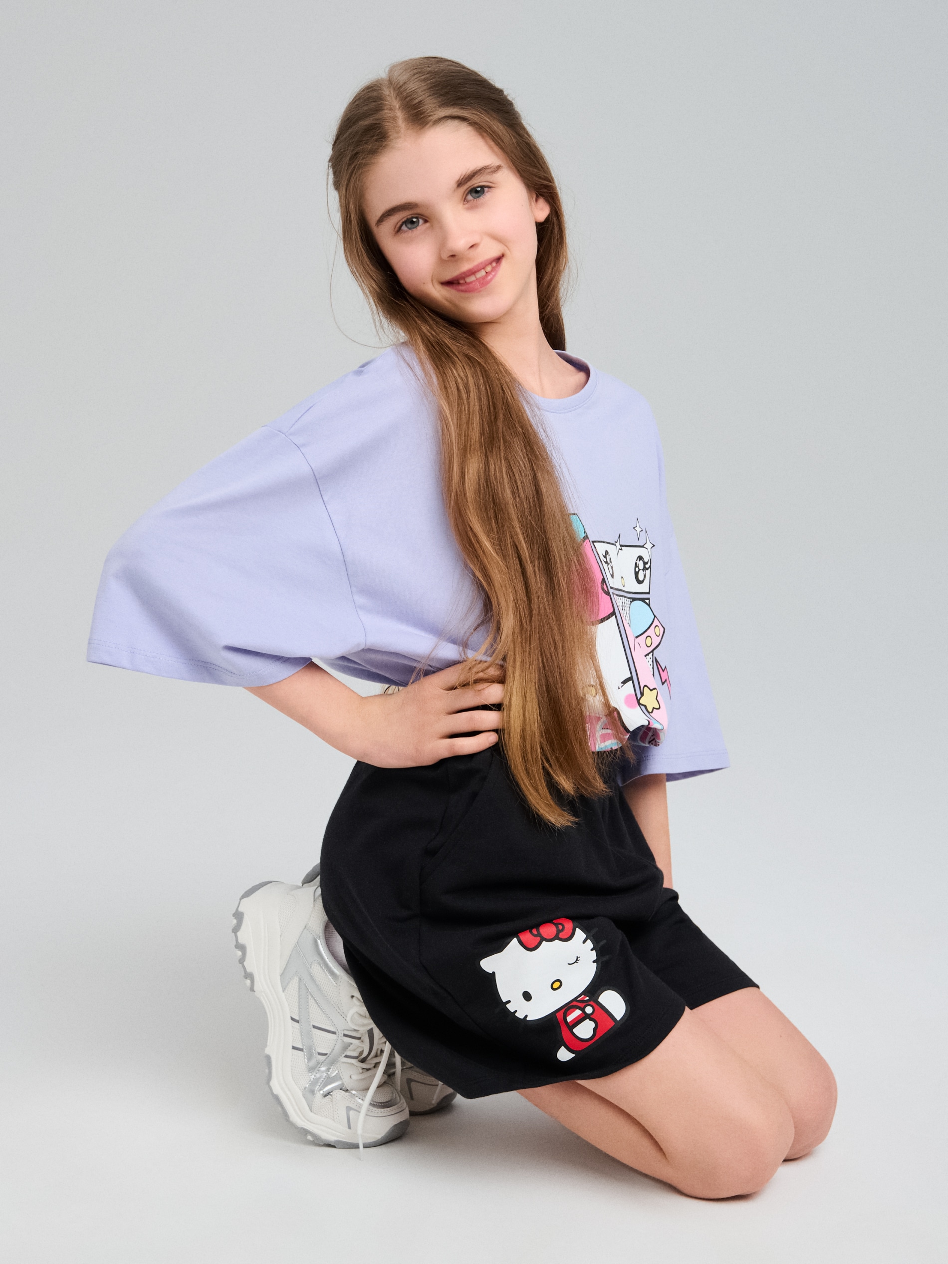 Sinsay - Szorty Hello Kitty - czarny