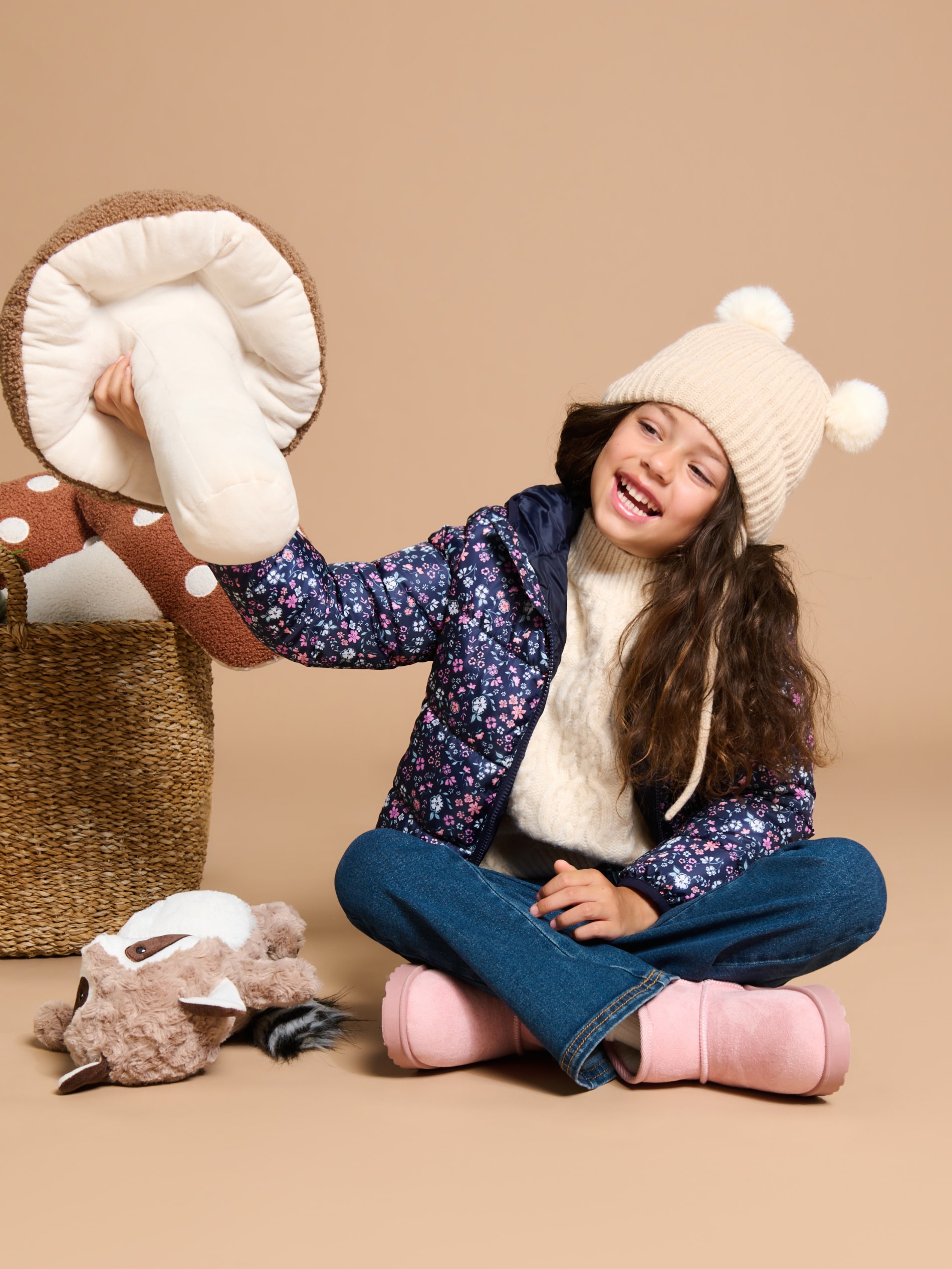 Sinsay - Kurtka pikowana z kapturem - granatowy