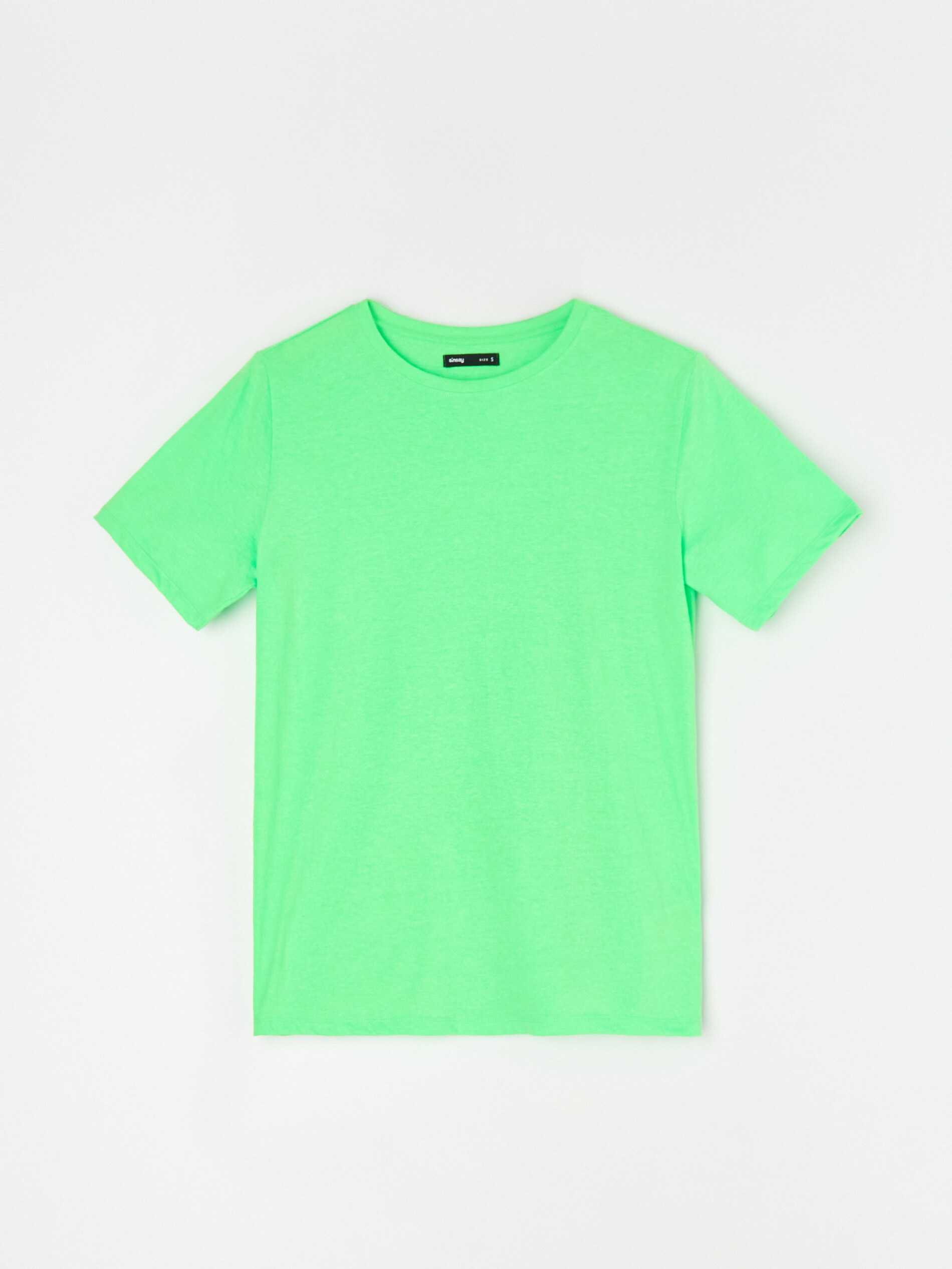 Sinsay - Βαμβακερό basic μπλουζάκι - πρασινο φωτογραφία