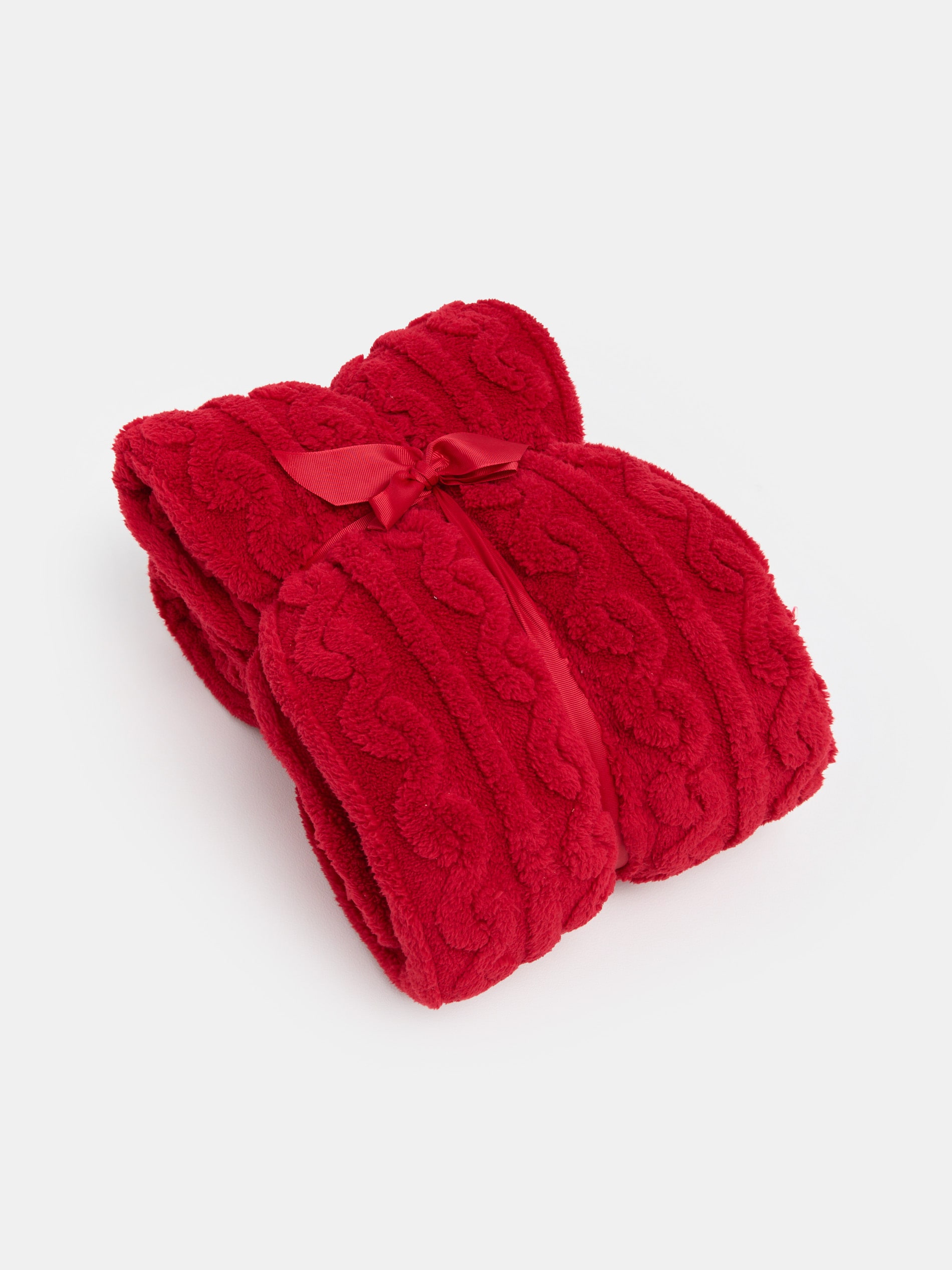 Sinsay - Κουβέρτα με υφή - κοκκινο φωτογραφία