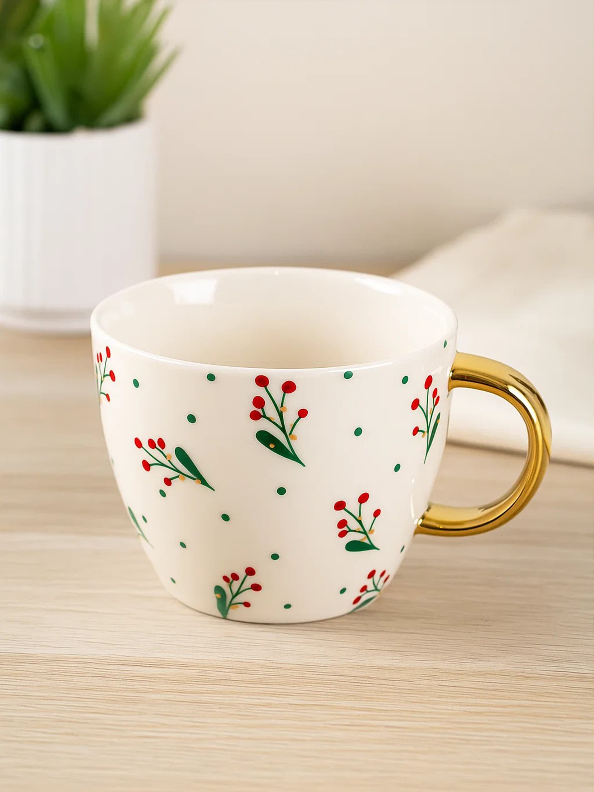 Sinsay - Κούπα με χρυσό χερούλι - λευκο φωτογραφία