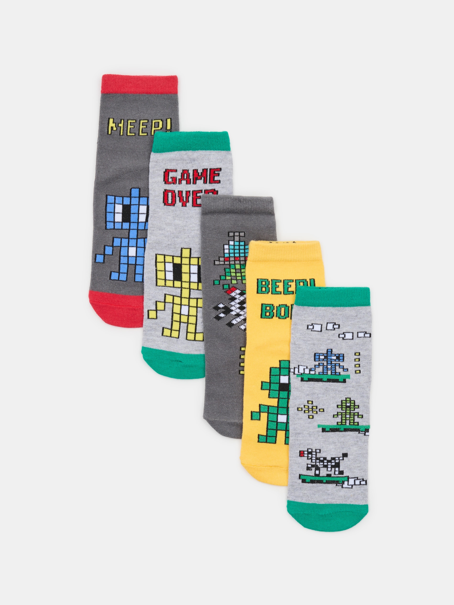 Sinsay - Skarpetki z motywem gamingowym 5 pack - wielobarwny