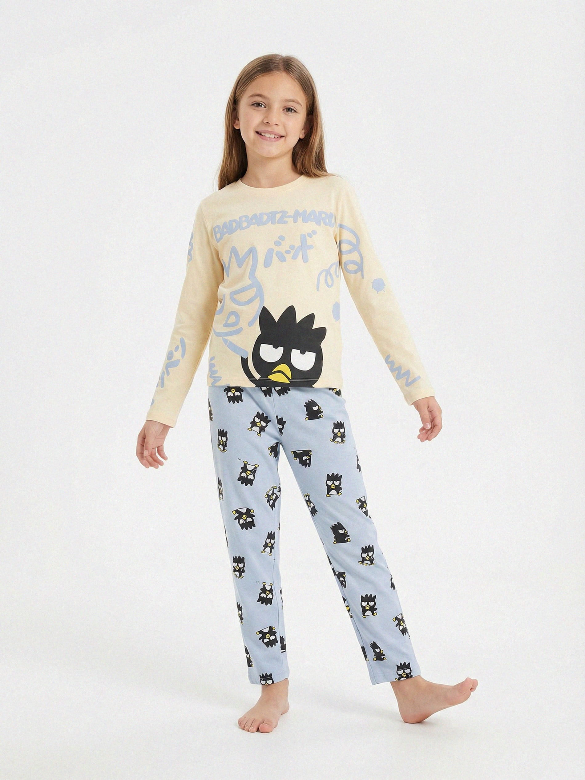 Sinsay - Piżama dwuczęściowa Hello Kitty - kremowy