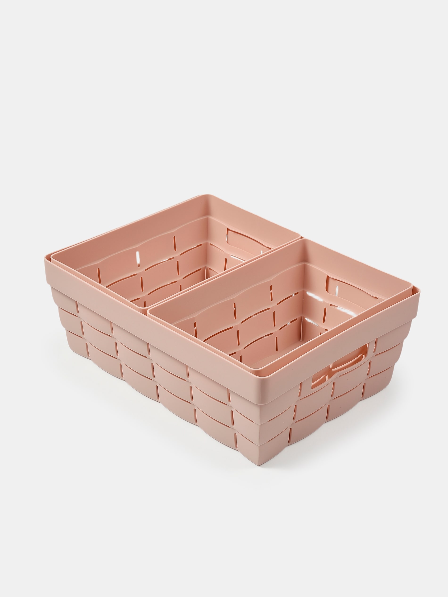 Sinsay - Úložný box 3 balení - pastelová růžová