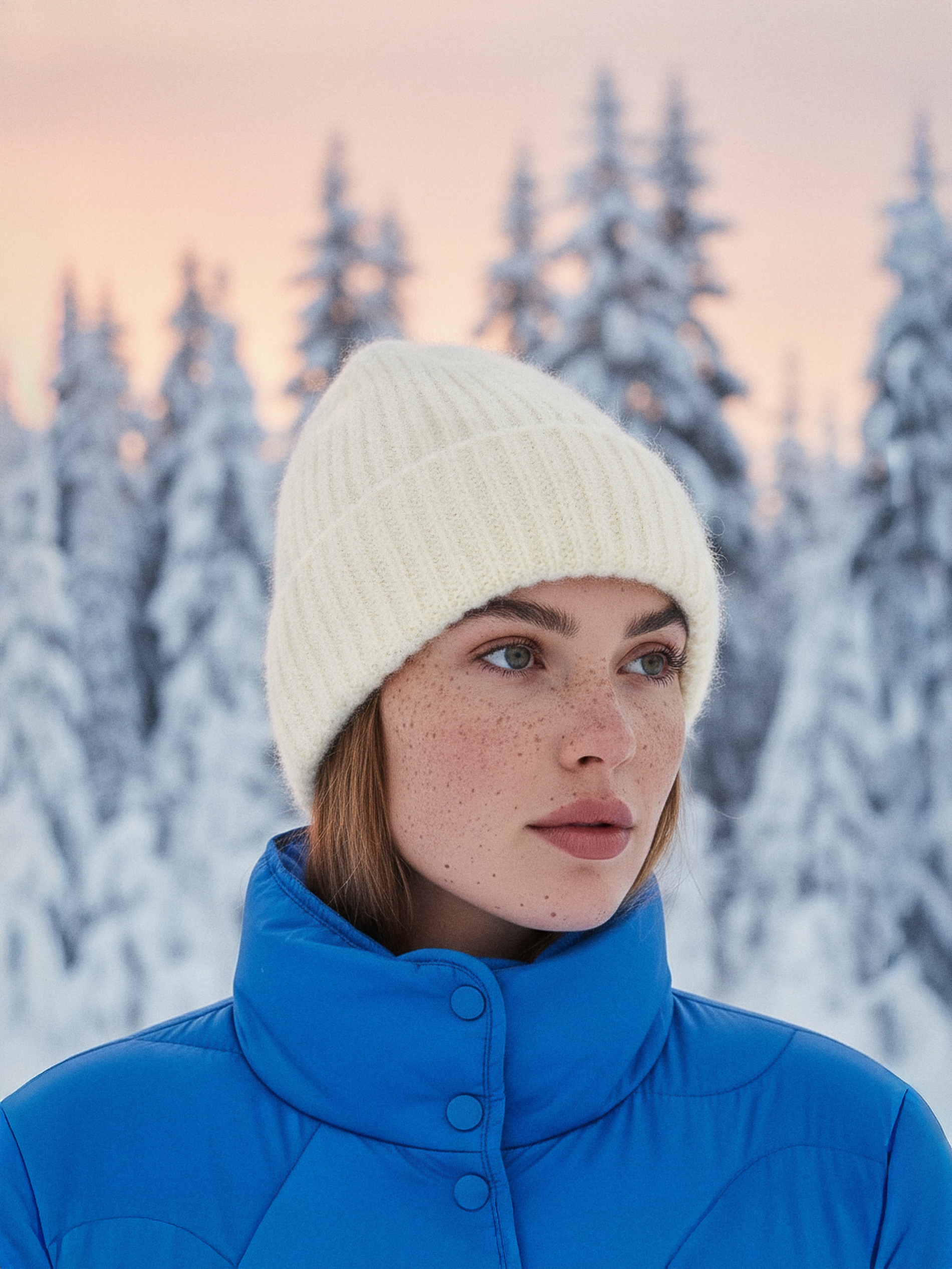 Sinsay - Καπέλο premium από αλπακά - κρεμ φωτογραφία