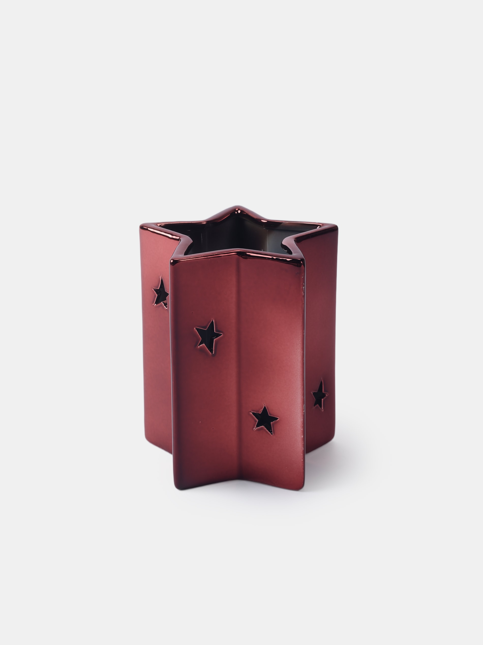 Sinsay - Χριστουγεννιάτικη βάση για κερί σε σχήμα αστεριού - μπορντο φωτογραφία