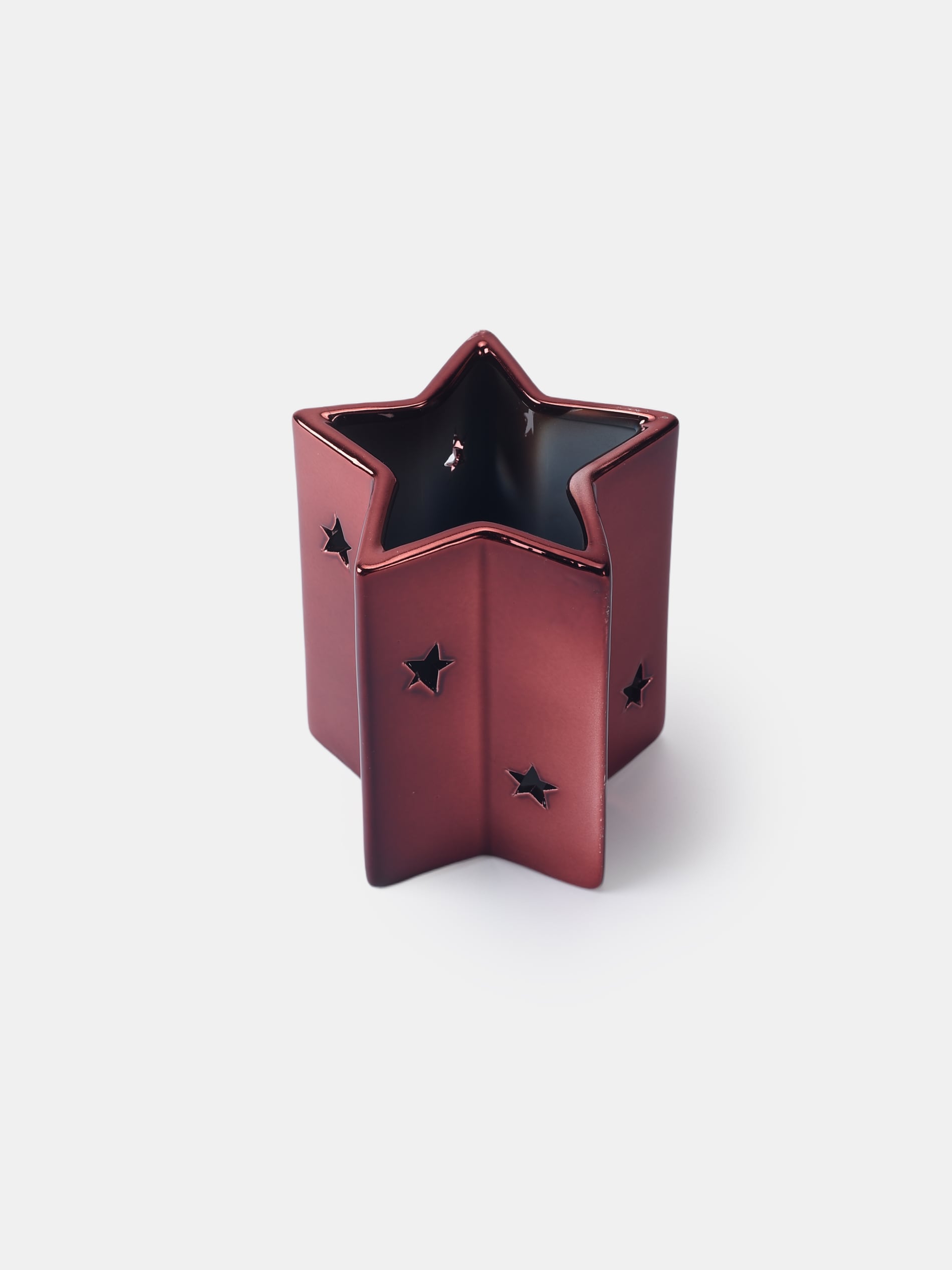 Sinsay - Χριστουγεννιάτικη βάση για κερί σε σχήμα αστεριού - μπορντο φωτογραφία