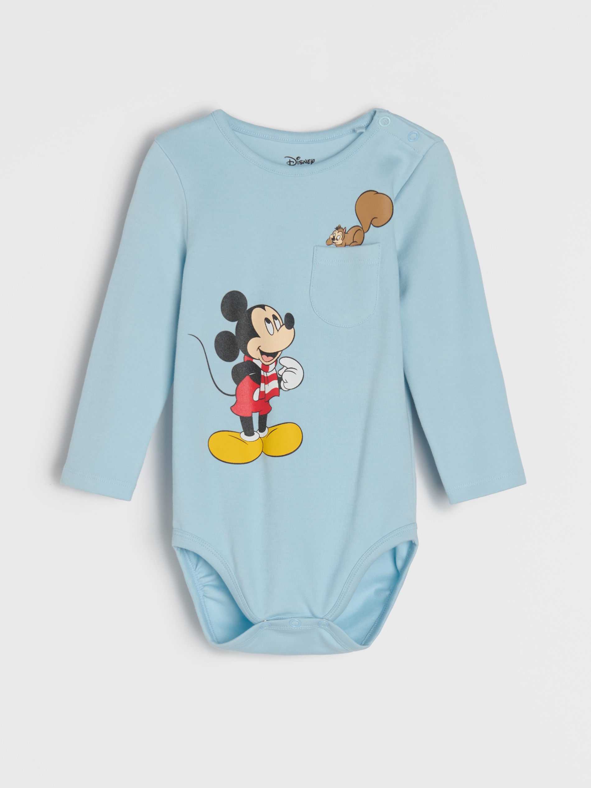 Sinsay - Κορμάκι με τσέπη και στάμπα Mickey Mouse - ανοιχτο μπλε φωτογραφία