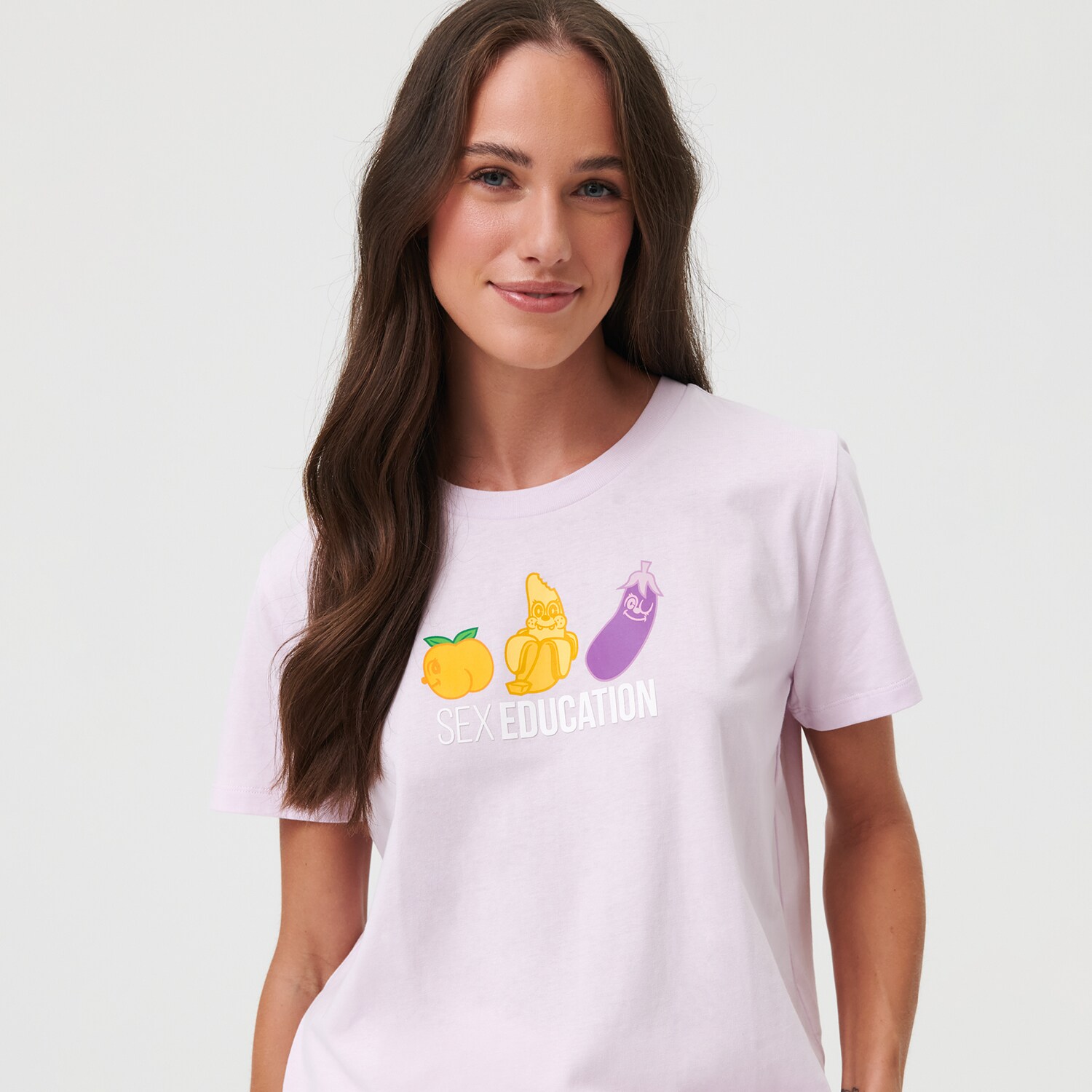 Sinsay - Tricou cu imprimeu Sex Education - Violet