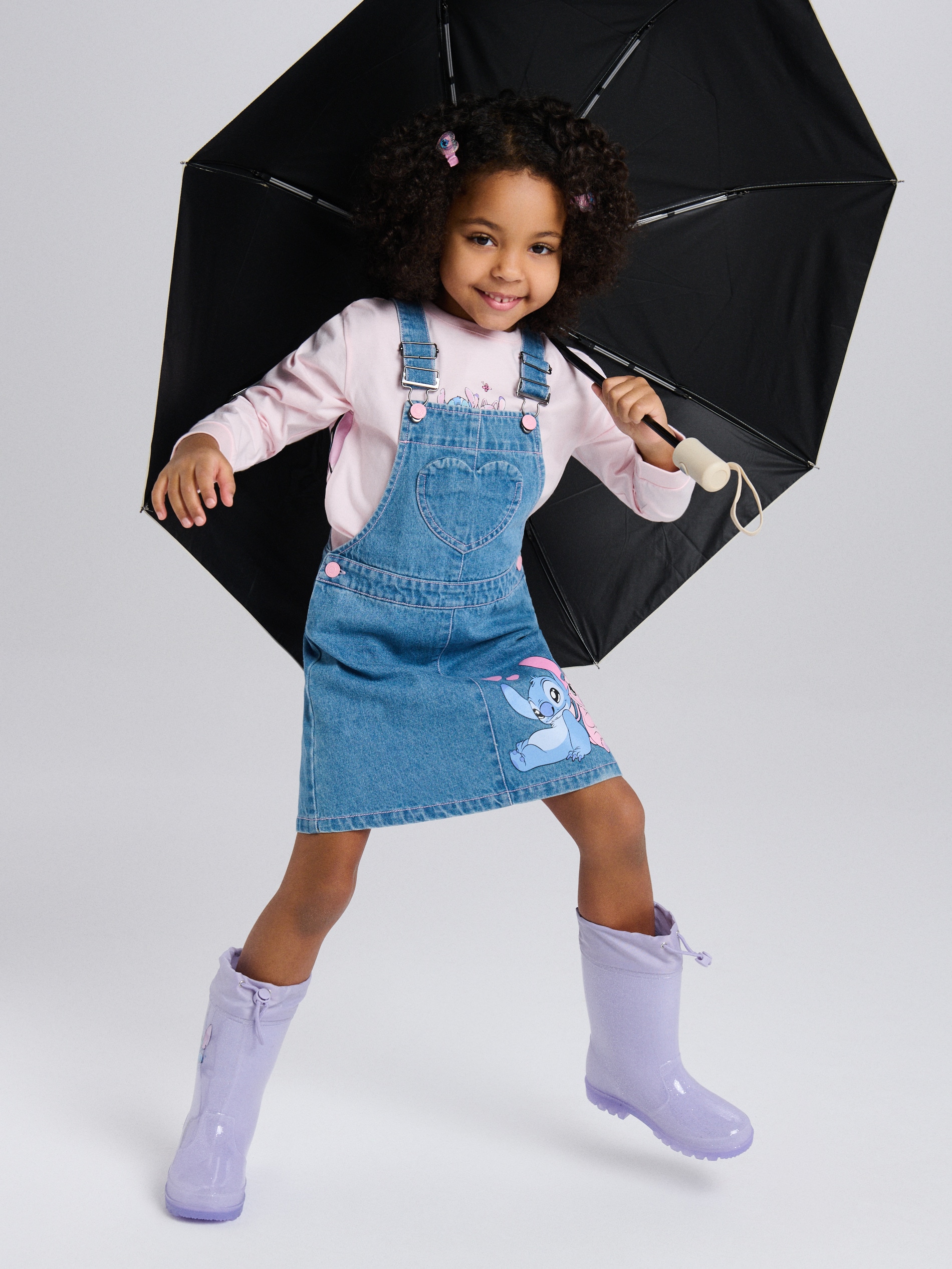 Sinsay - Sukienka ogrodniczka Lilo & Stitch - niebieski