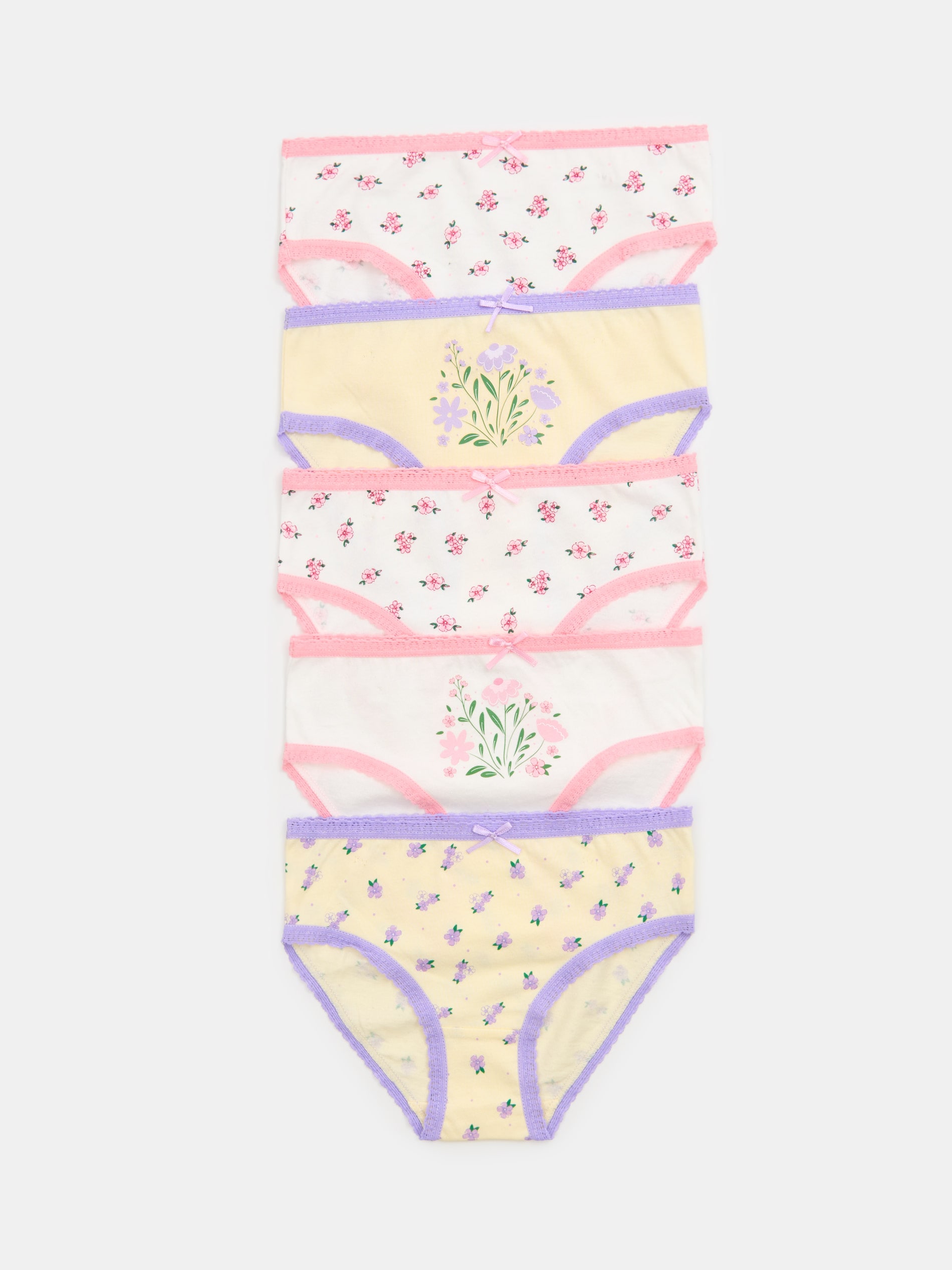 Sinsay - Bawełniane majtki figi 5 pack - kremowy