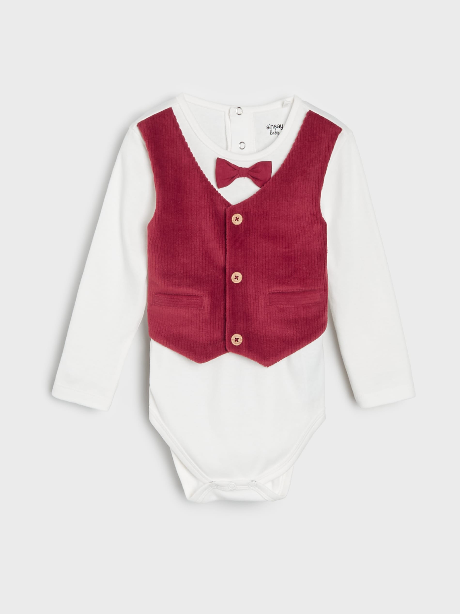 Sinsay - Βαμβακερό κορμάκι - κρεμ φωτογραφία