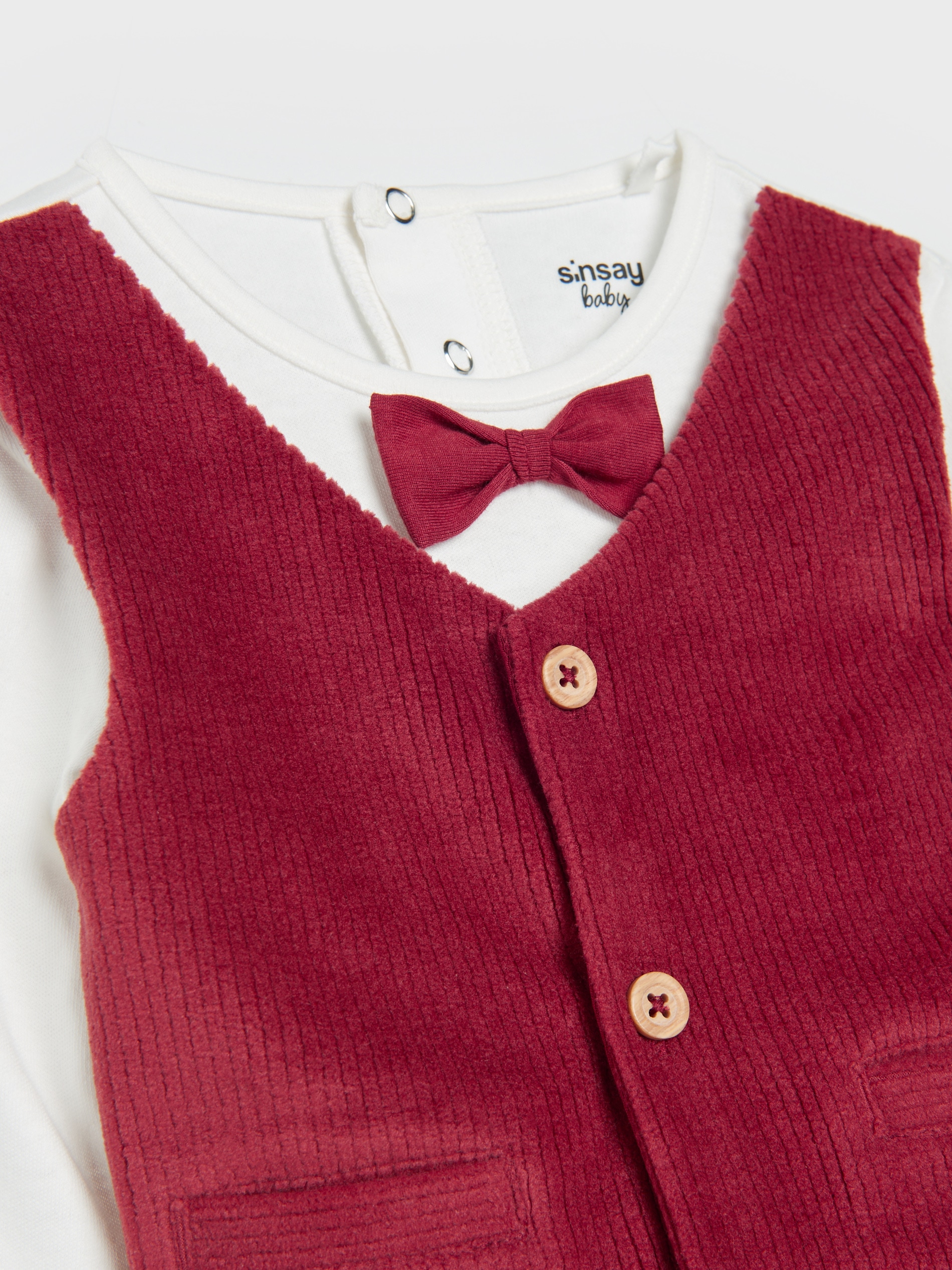 Sinsay - Βαμβακερό κορμάκι - κρεμ φωτογραφία