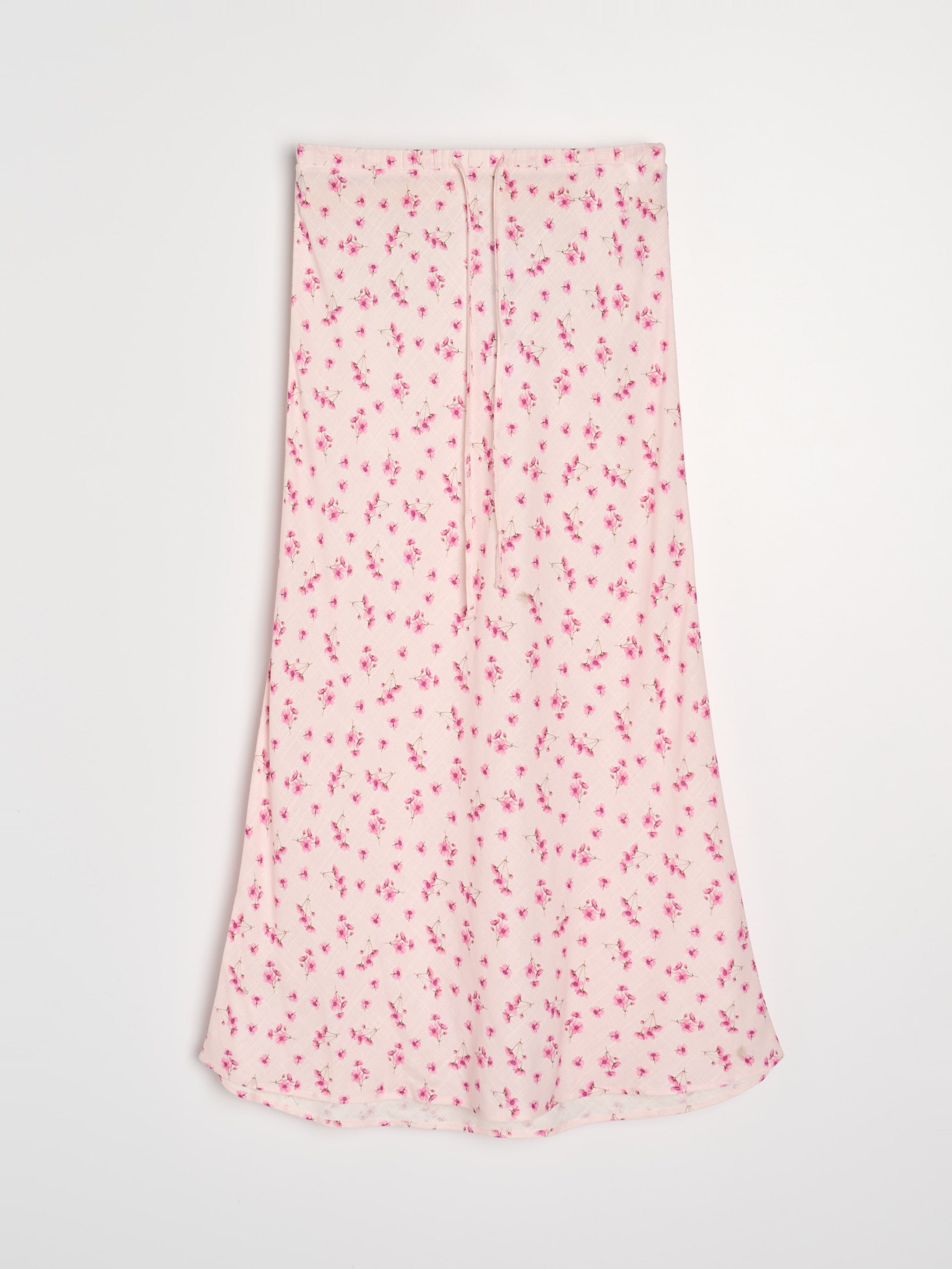 Sinsay - Spódnica z wiskozą i domieszką lnu w kwiatki - wielobarwny