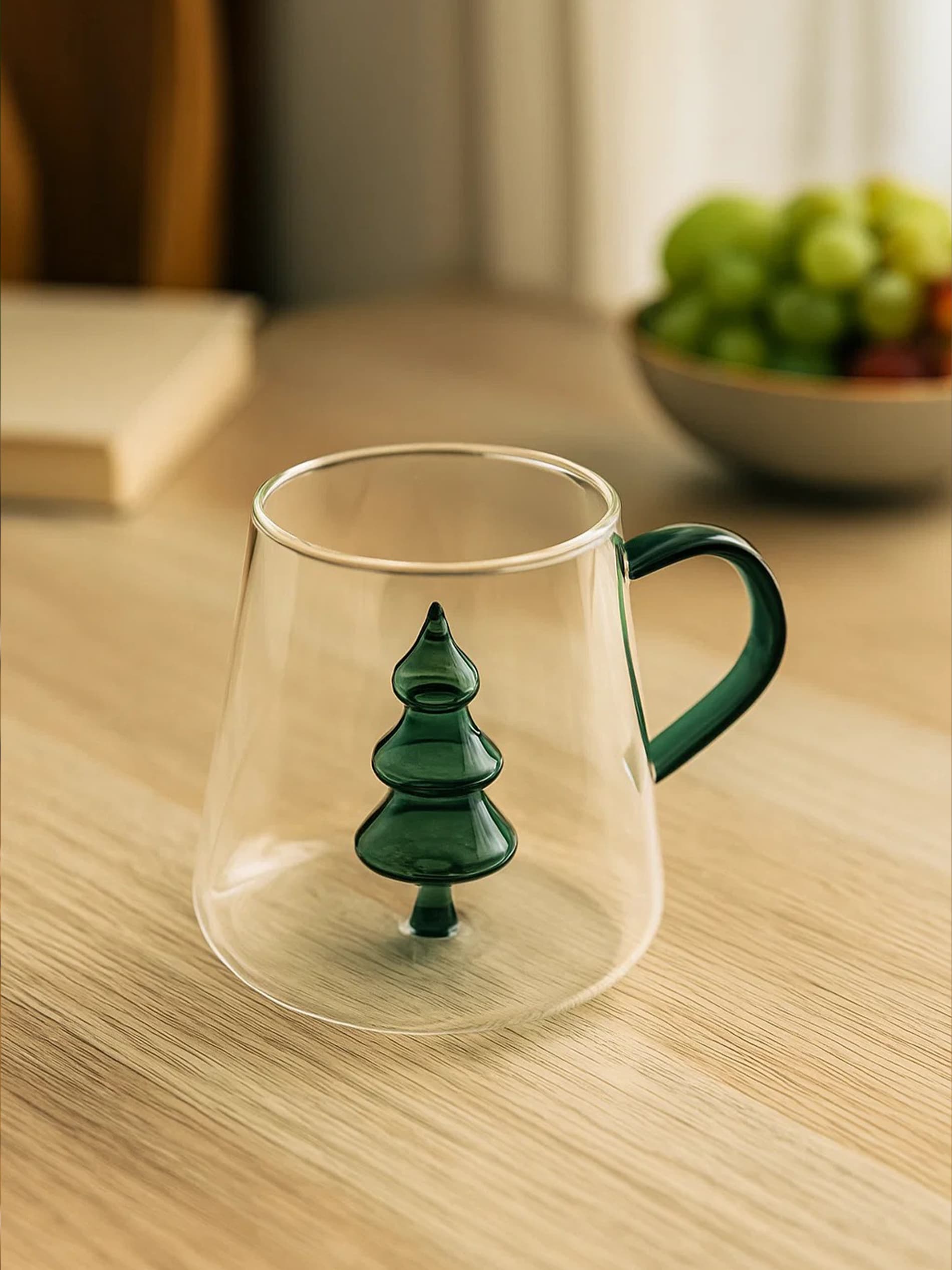 Sinsay - Γυάλινη κούπα με χριστουγεννιάτικο σχέδιο - λευκο φωτογραφία