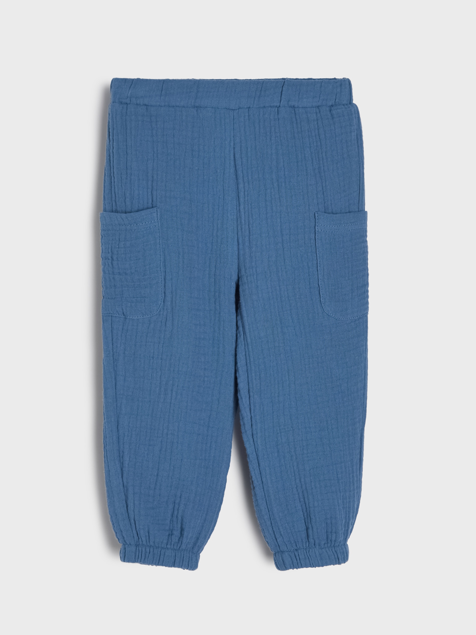 Sinsay - Bawełniane spodnie muślinowe - niebieski