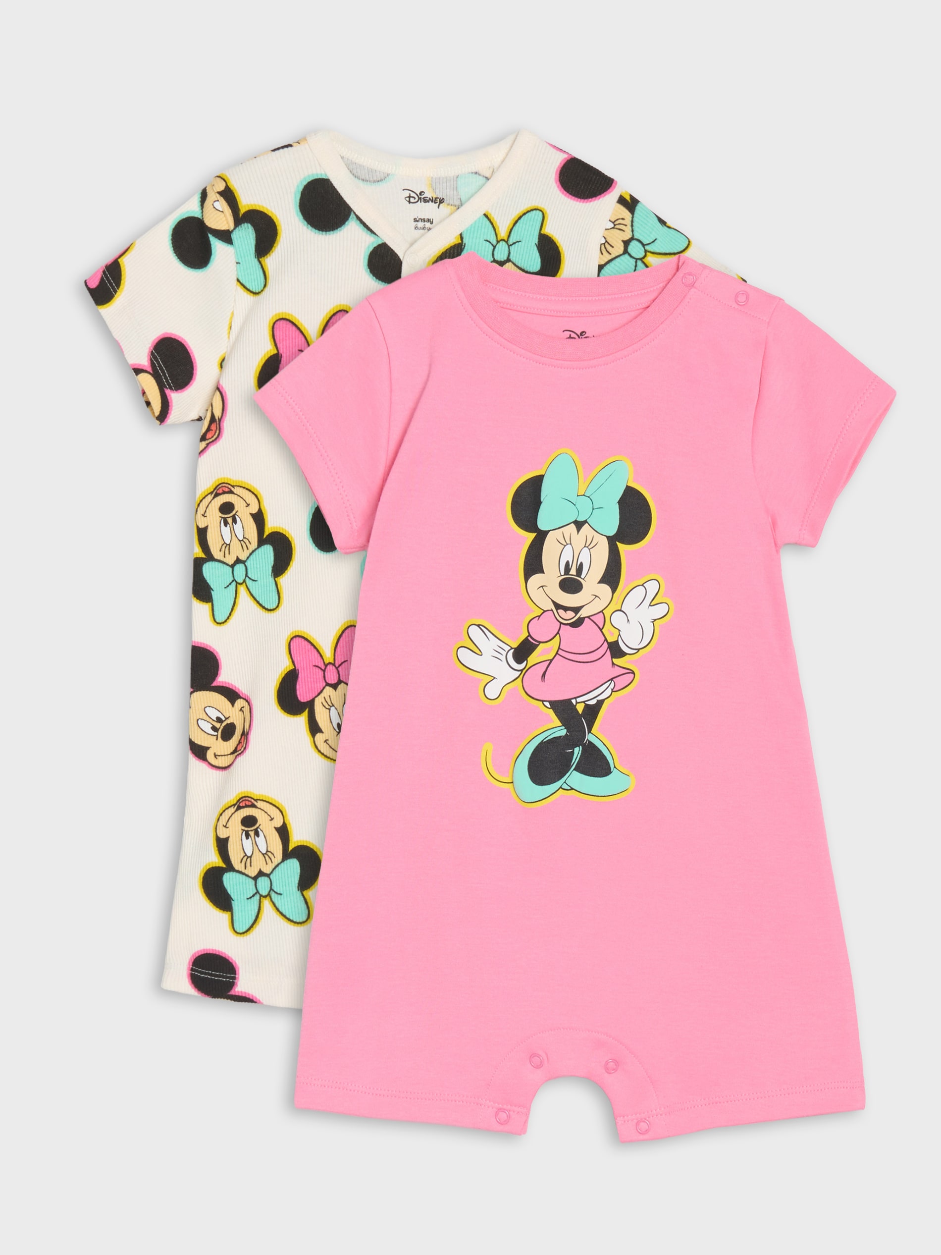 Sinsay - Rampersy 2 pack Minnie Mouse - begonia