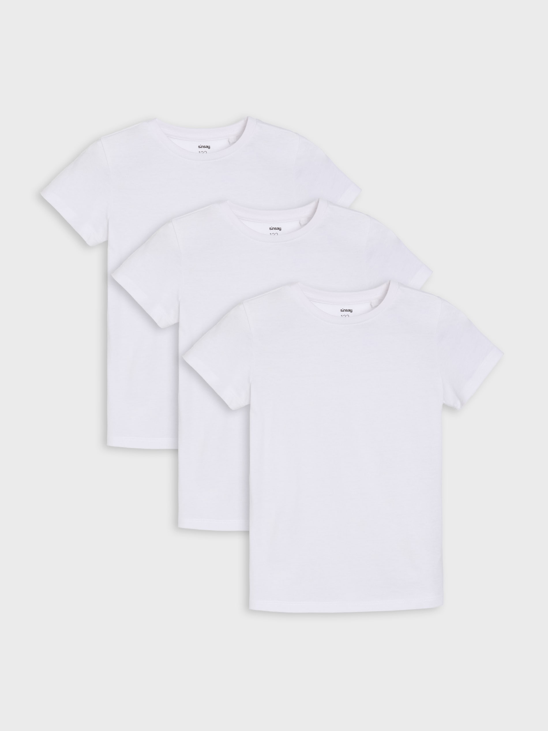 Sinsay - Koszulki basic 3 pack - biały