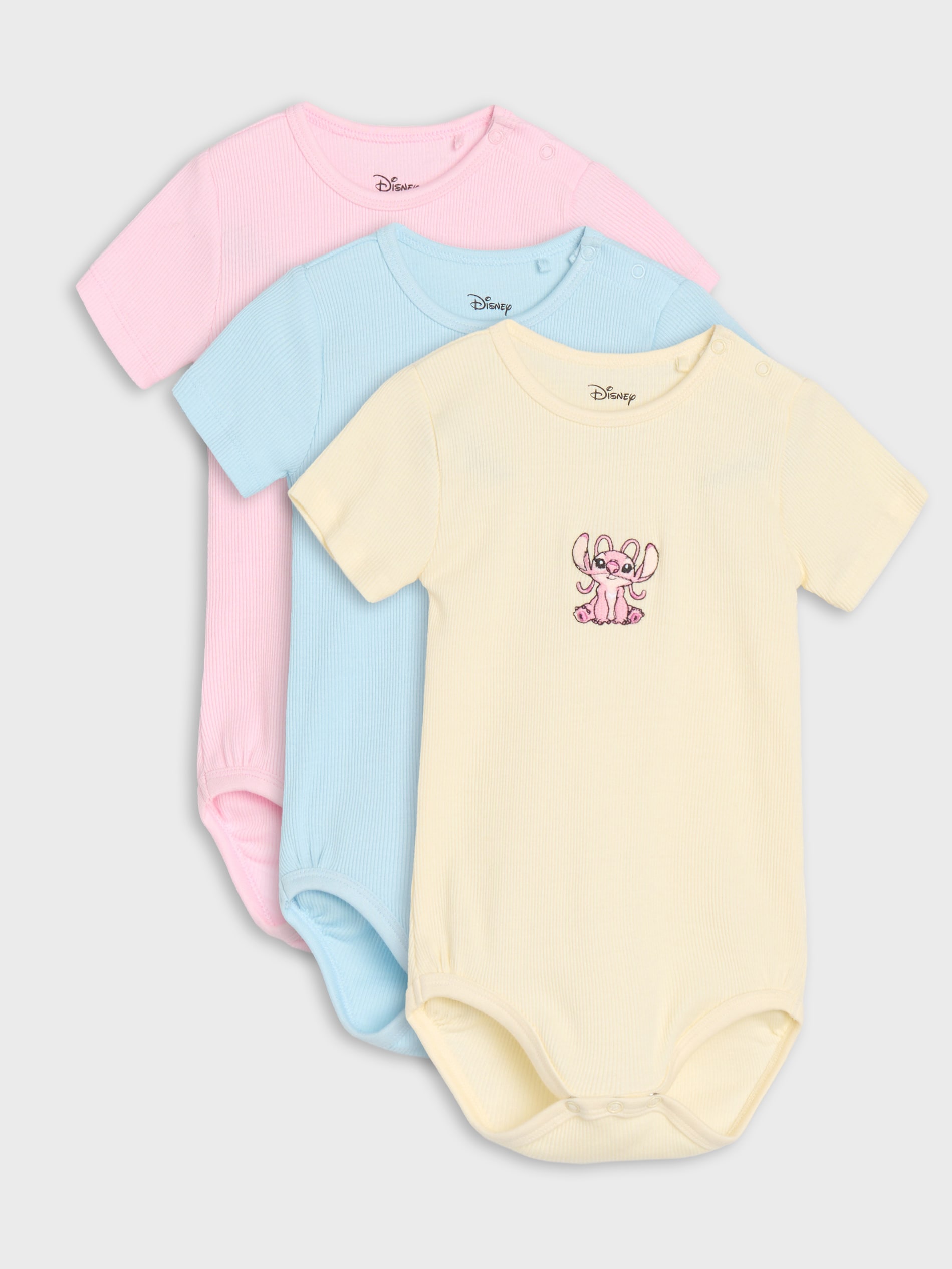 Sinsay - Body 3 pack Stitch - różowy