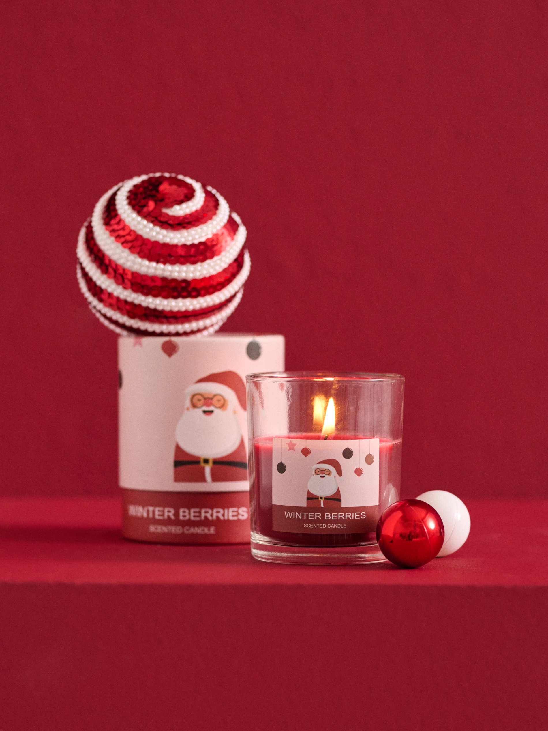 Sinsay - Αρωματικό κερί Winter Berries - κοκκινο φωτογραφία