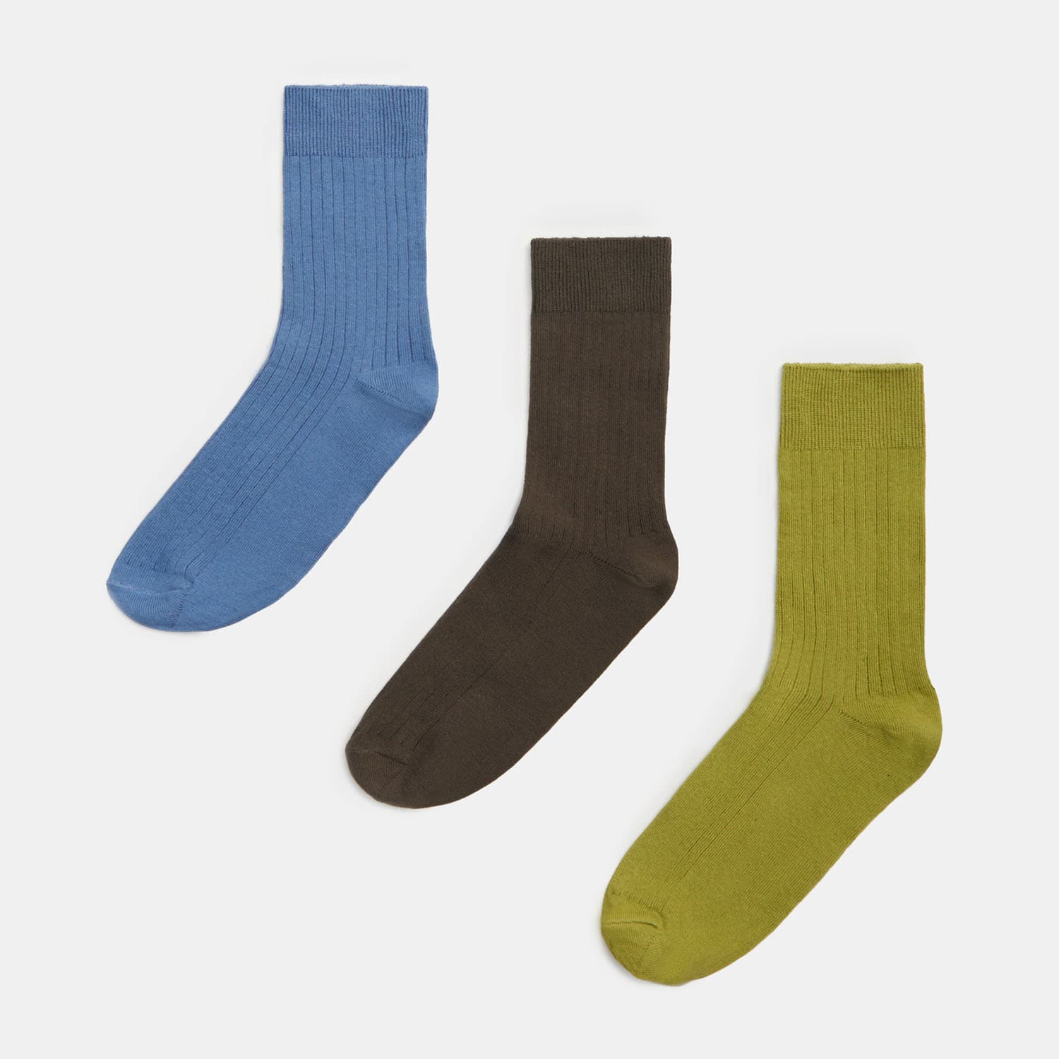 Levně Sinsay - Sada 3 párů ponožek z žebrovaného úpletu - Vícebarevná