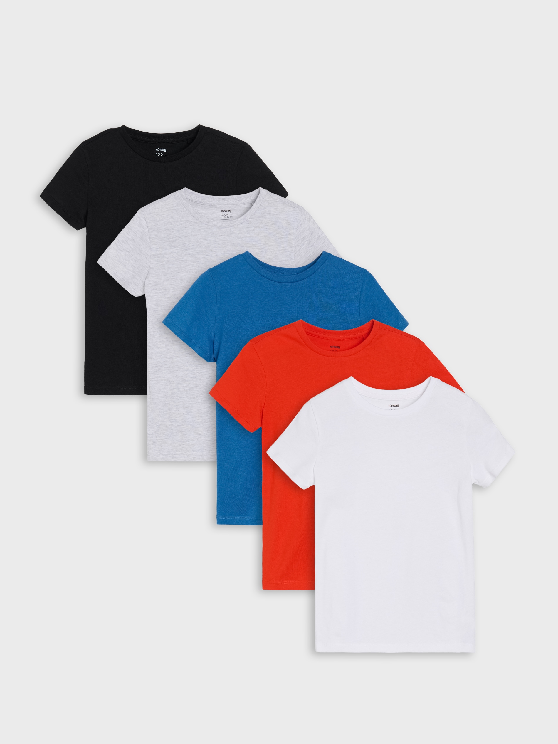 Sinsay - Koszulki 5 pack - szary
