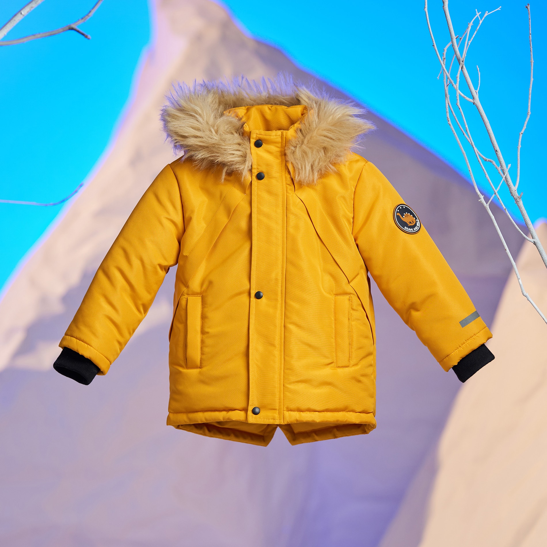 E-shop Sinsay - Zateplená bunda - Žltá