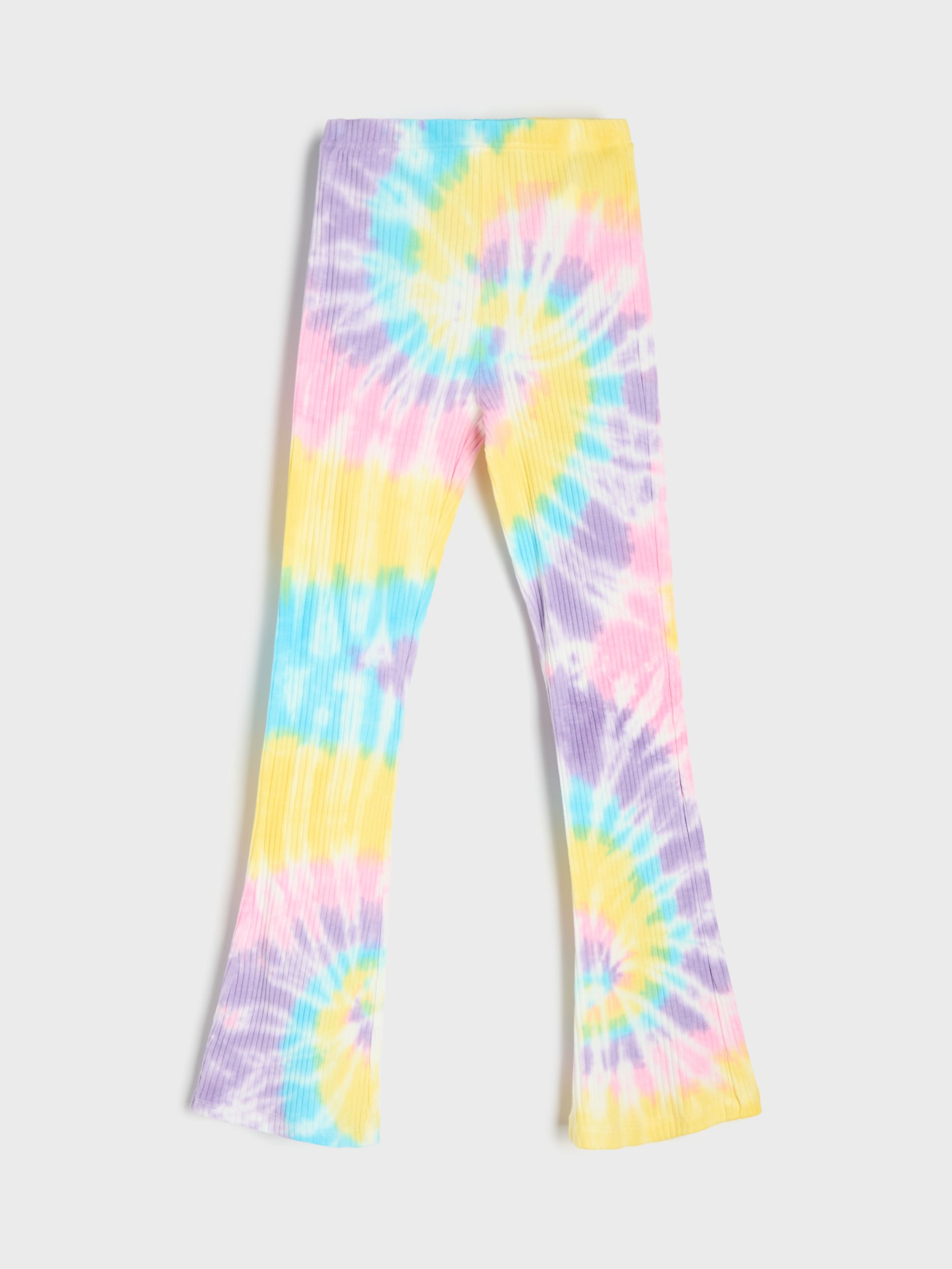 Sinsay - Prążkowane legginsy z motywem tie-dye - wielobarwny