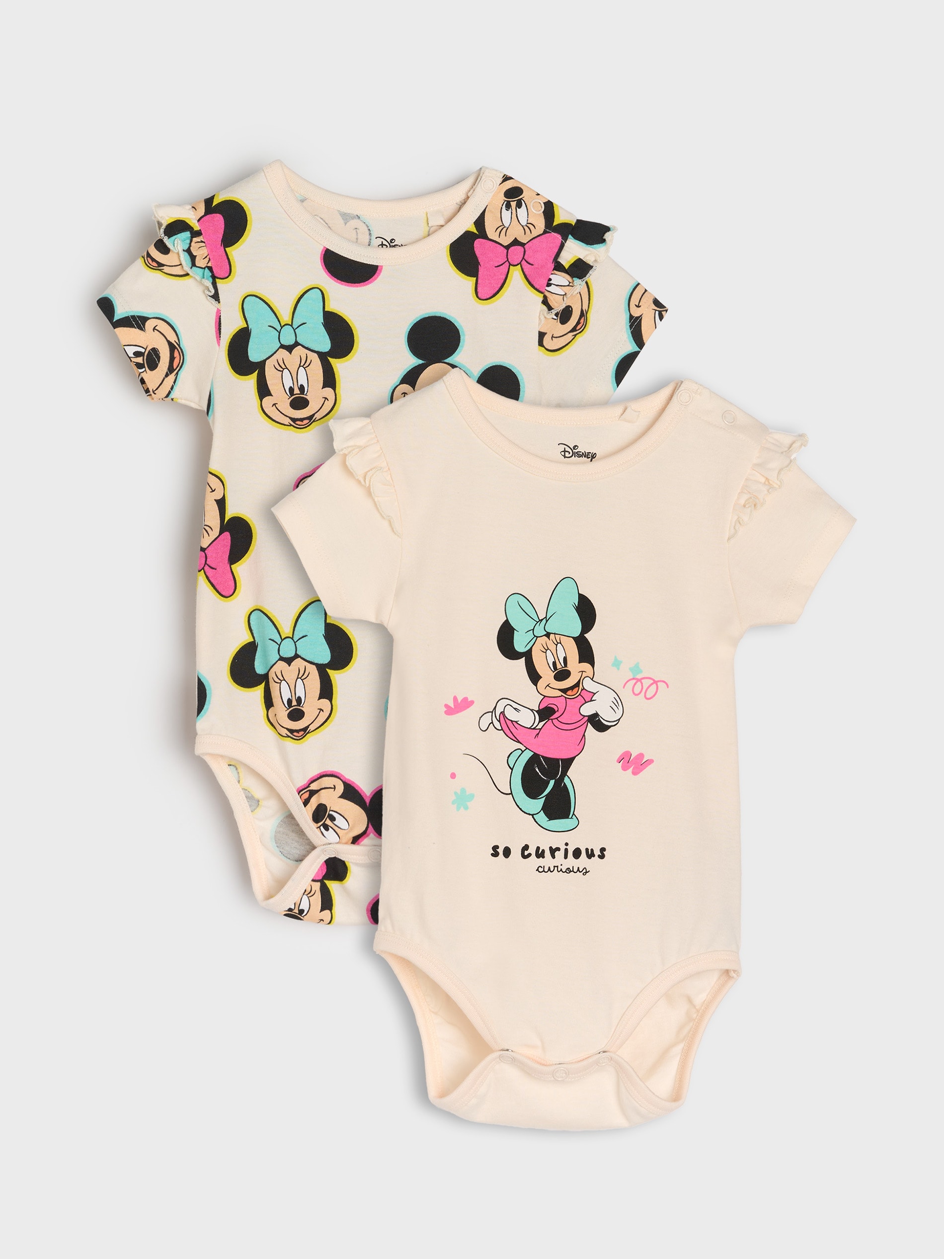 Sinsay - Body 2 pack Minnie Mouse - kremowy