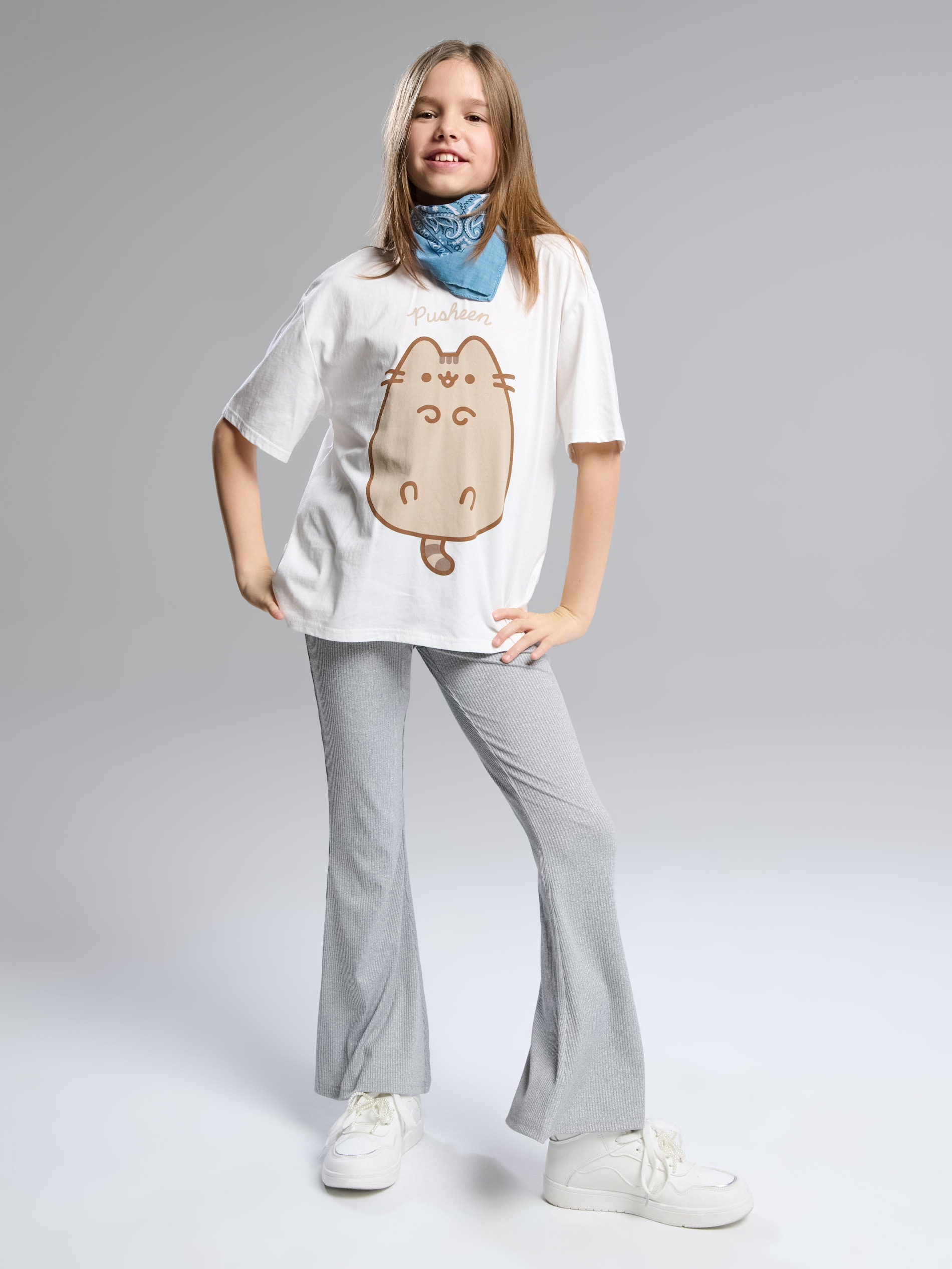 Sinsay - Komplet: koszulka i spodnie Pusheen the Cat - wielobarwny