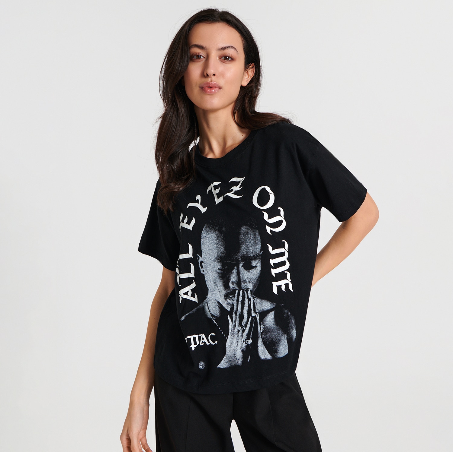 Sinsay - Póló 2Pac - Fekete akciós termékkép 1